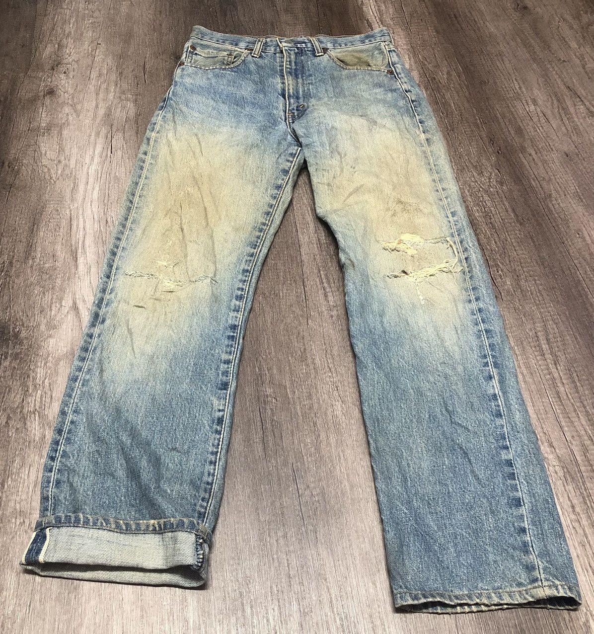 Levi's × Vintage Vintage Levi's Big E 502 Selvedge Jeans Size US 28 / EU 44 - 10 Thumbnail