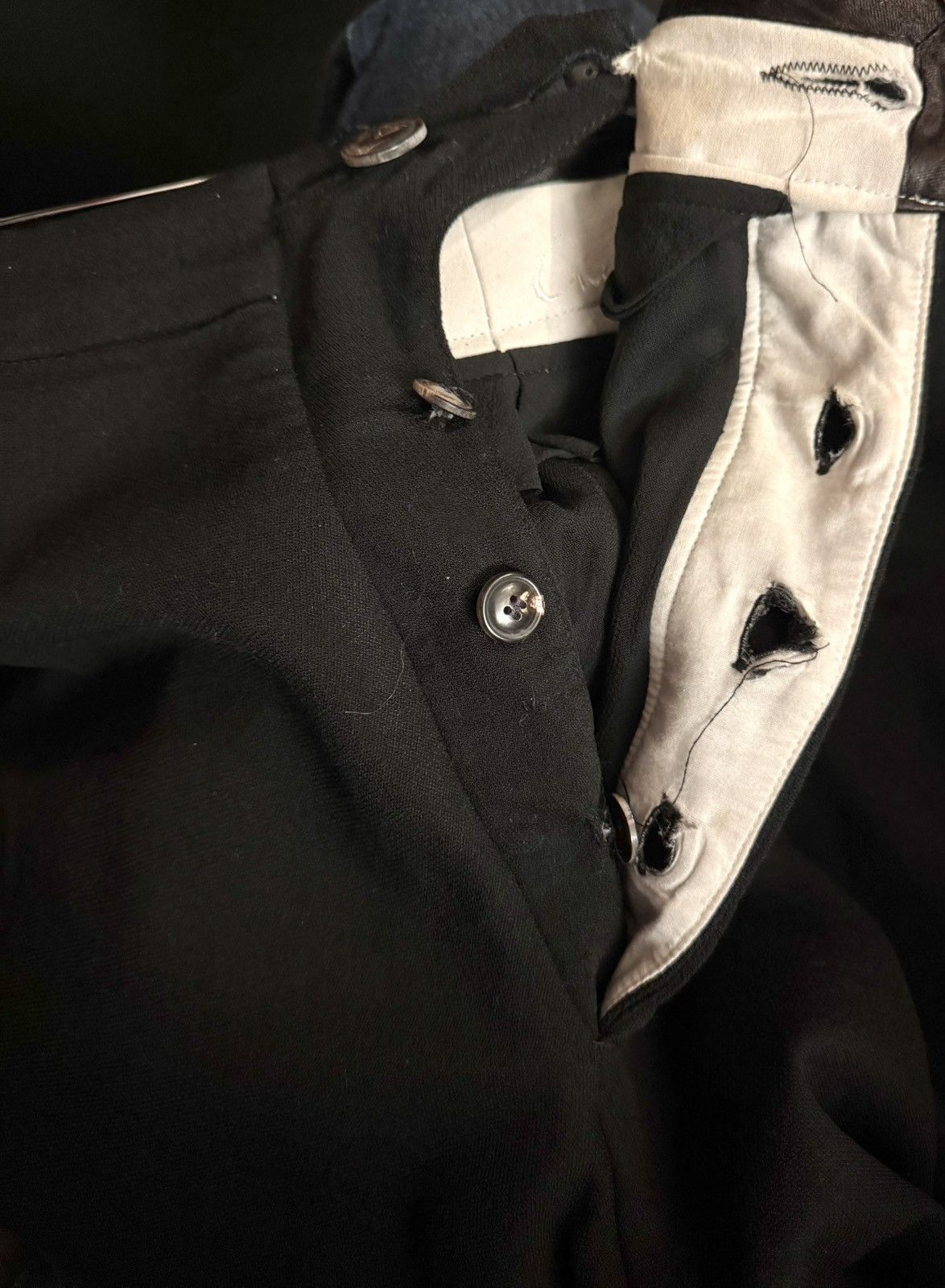 Rick Owens rick owens vintage black wool pants 44 it wo Size 30" / US 8 / IT 44 - 8 Thumbnail