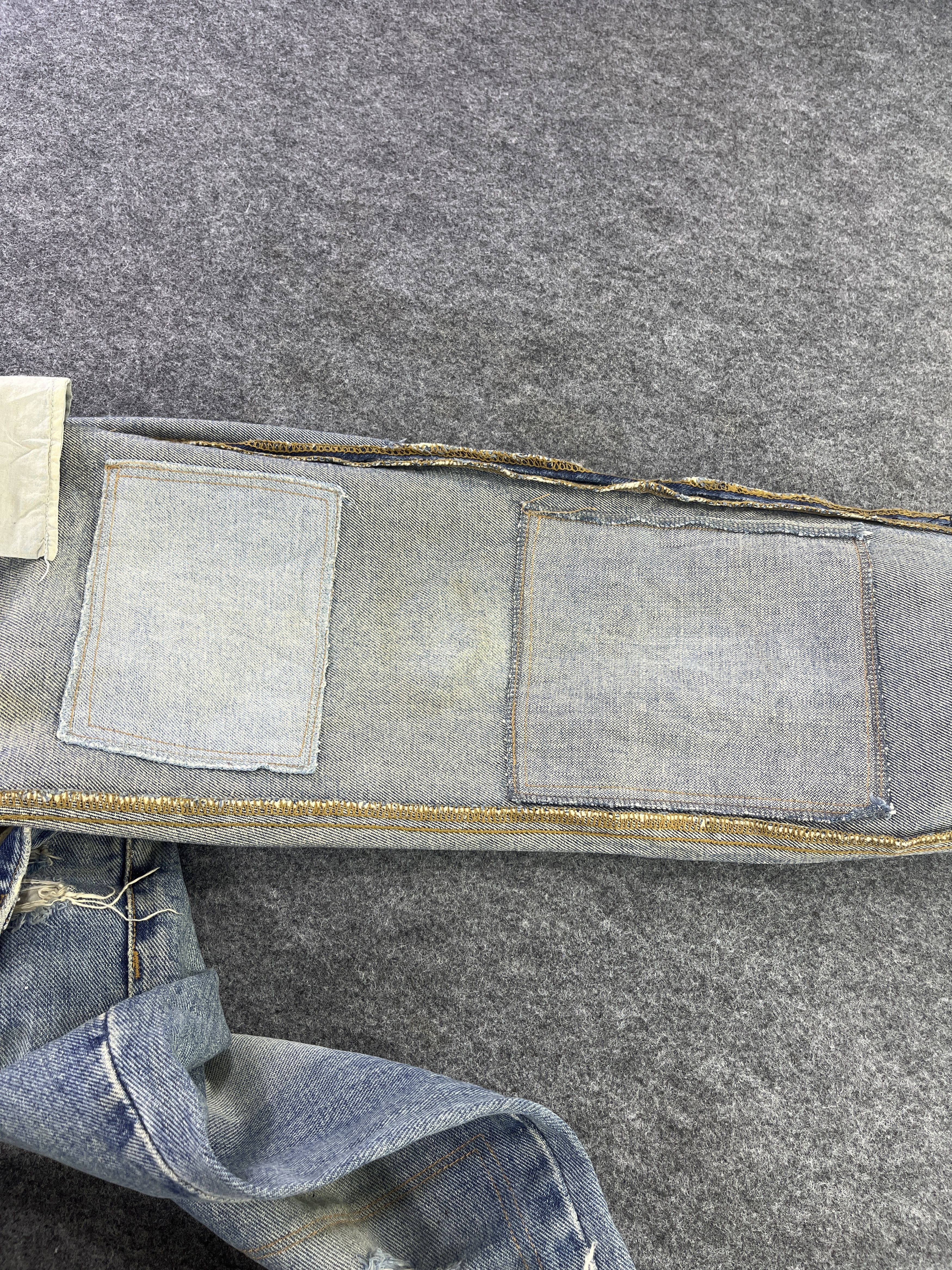 Japanese Brand Hard Edge Patchwork Jeans - J965 Size US 30 / EU 46 - 14 Thumbnail
