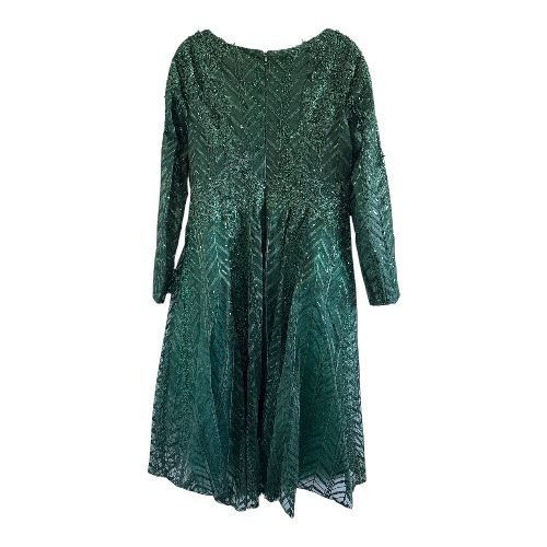Mac Duggal NWT MAC DUGGAL 20399 Long Sleeve Midi Party Dress Wrap Over Size XL / US 12-14 / IT 48-50 - 9 Thumbnail