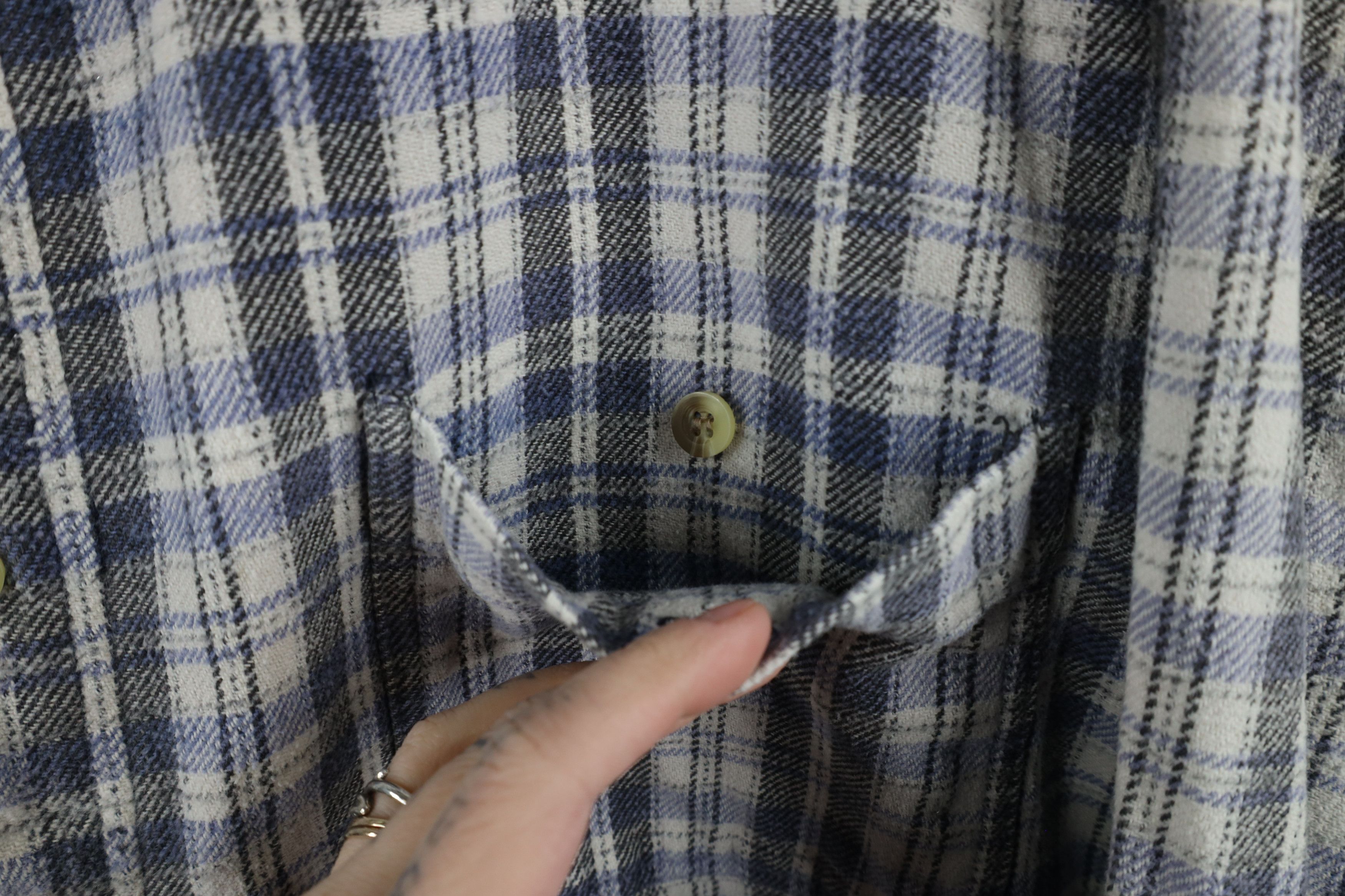 Vintage Vintage 90s Streetwear Flannel Collared Button Shirt Plaid Size US L / EU 52-54 / 3 - 6 Thumbnail
