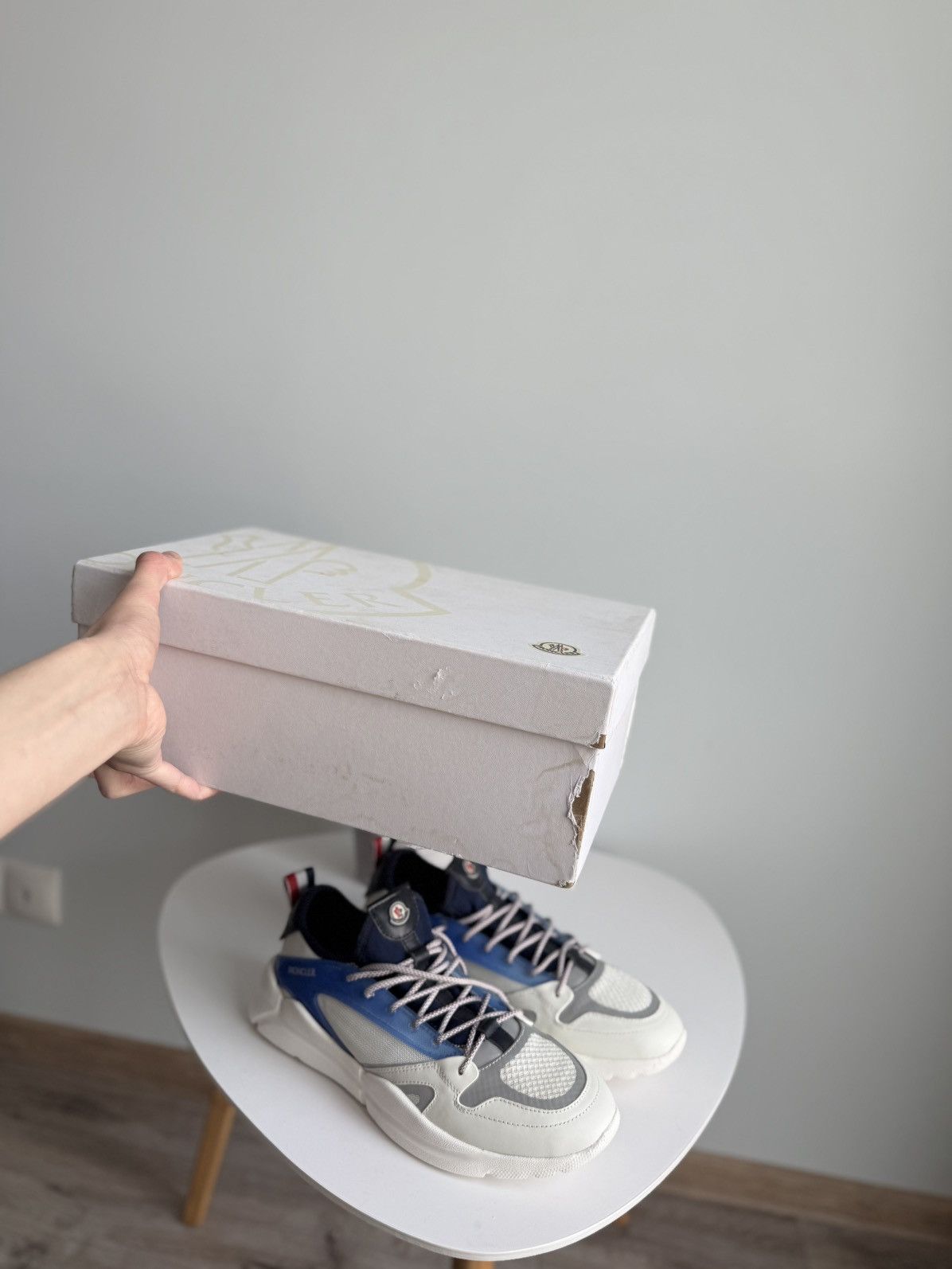 Moncler Moncler Anakin Sneakers Trevor Scarpa White Chunky Sneakers Size US 10 / EU 43 - 24 Thumbnail