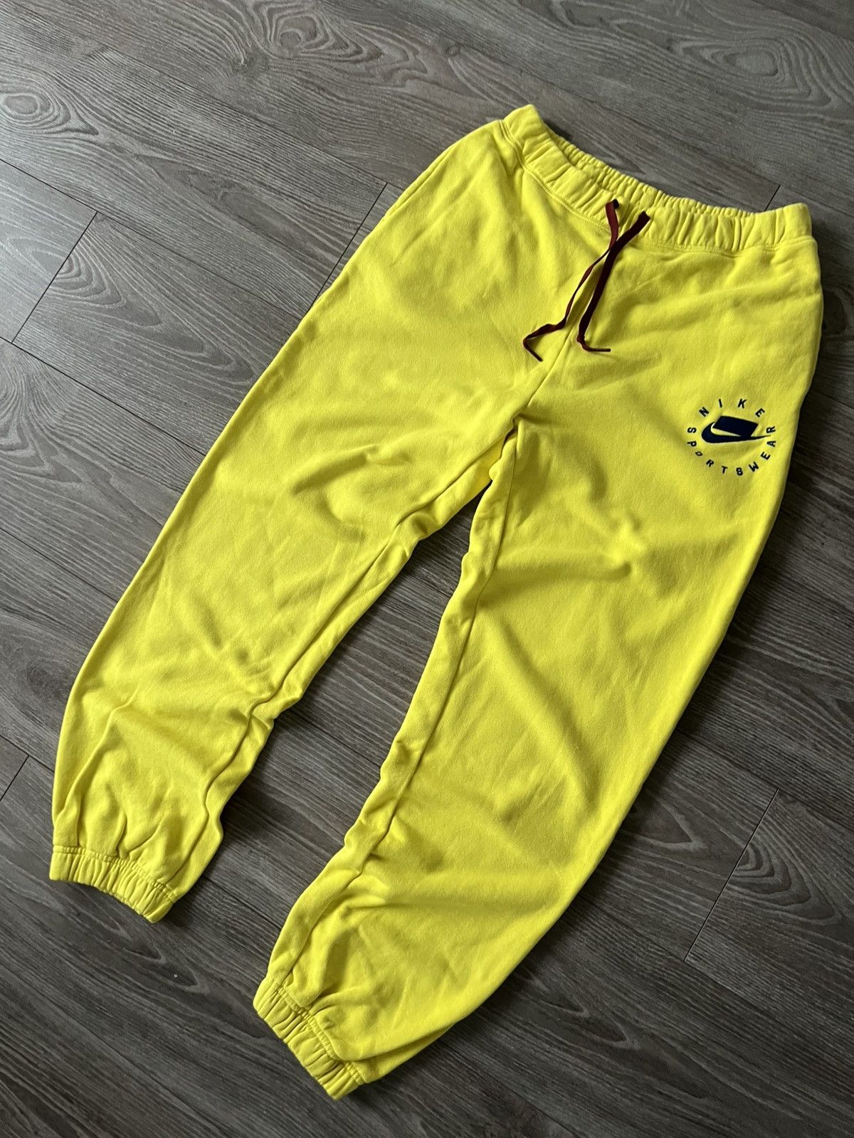 Nike ‼️Nike Sportswear NSW 253 Yellow Cotton Joggers‼️ Size US 32 / EU 48 - 4 Thumbnail