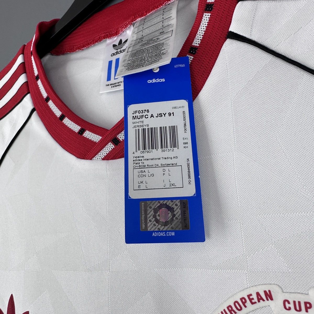 Adidas Adidas x Manchester United European Cup Winners 1991 Jersey Size US L / EU 52-54 / 3 - 8 Thumbnail