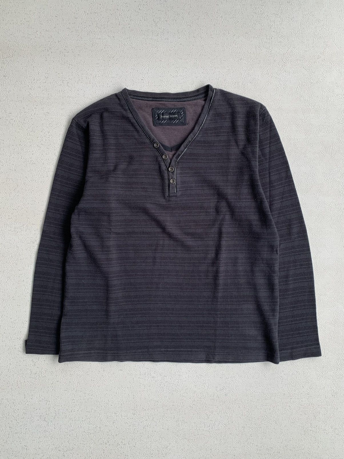 Japanese Brand Silent Eclipse Henley Long Sleeve LGB ifsixwasnine
