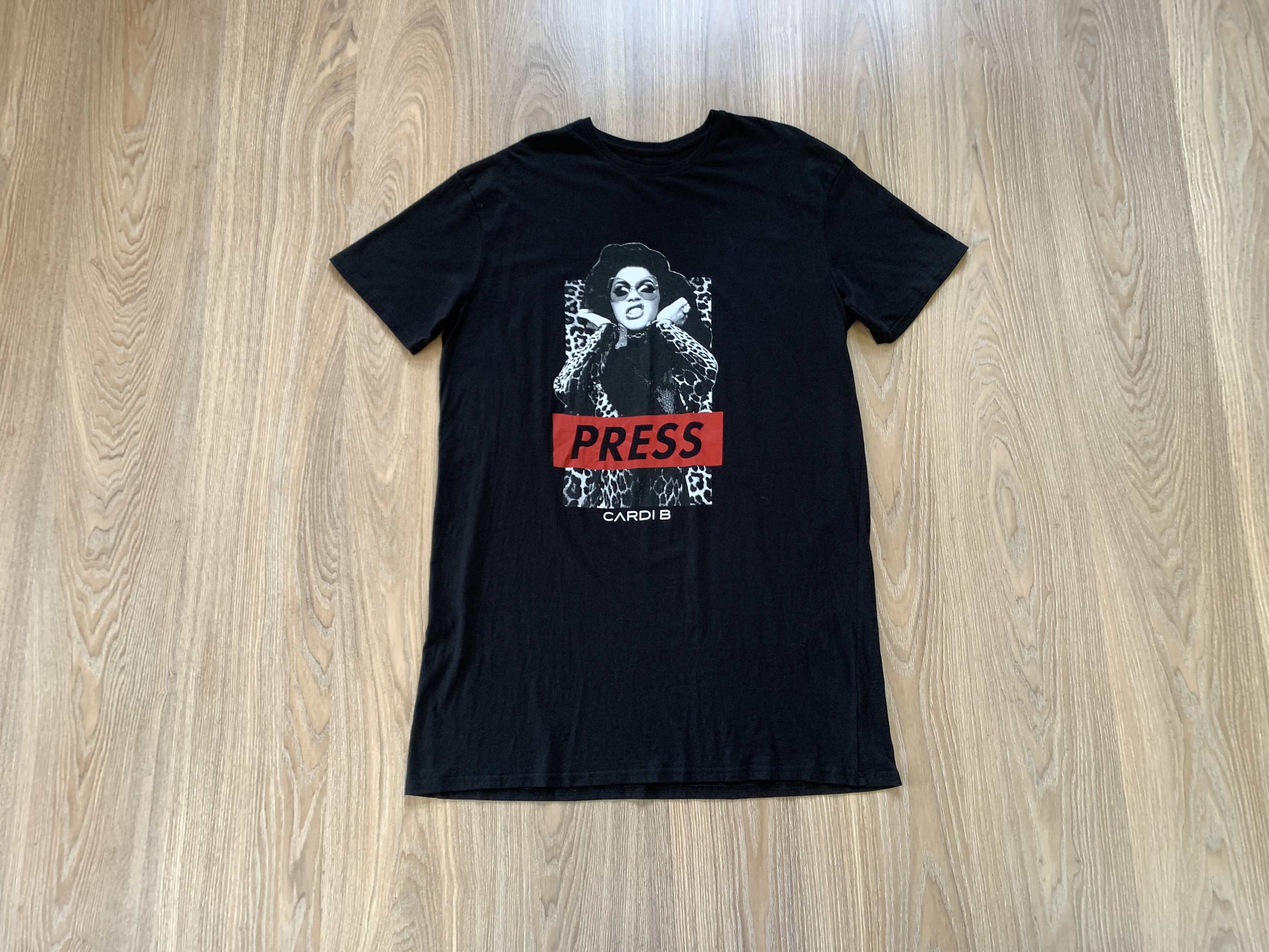 Band Tees Cardi B “PRESS” Official Graphic Black T-Shirt Size S / US 4 / IT 40 - 1 Thumbnail