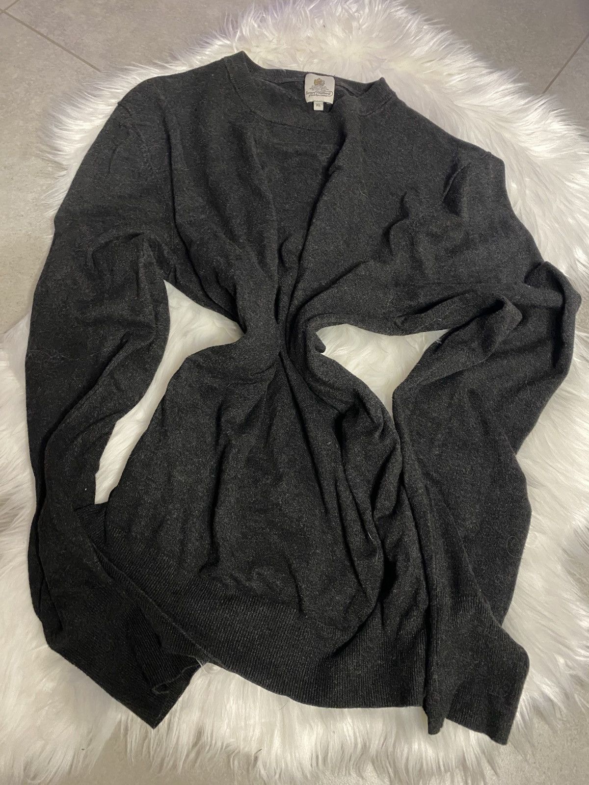 Other Bernard Weatherill Savile Row Grey Wool Knit Crewneck XL Size US XL / EU 56 / 4 - 1 Thumbnail