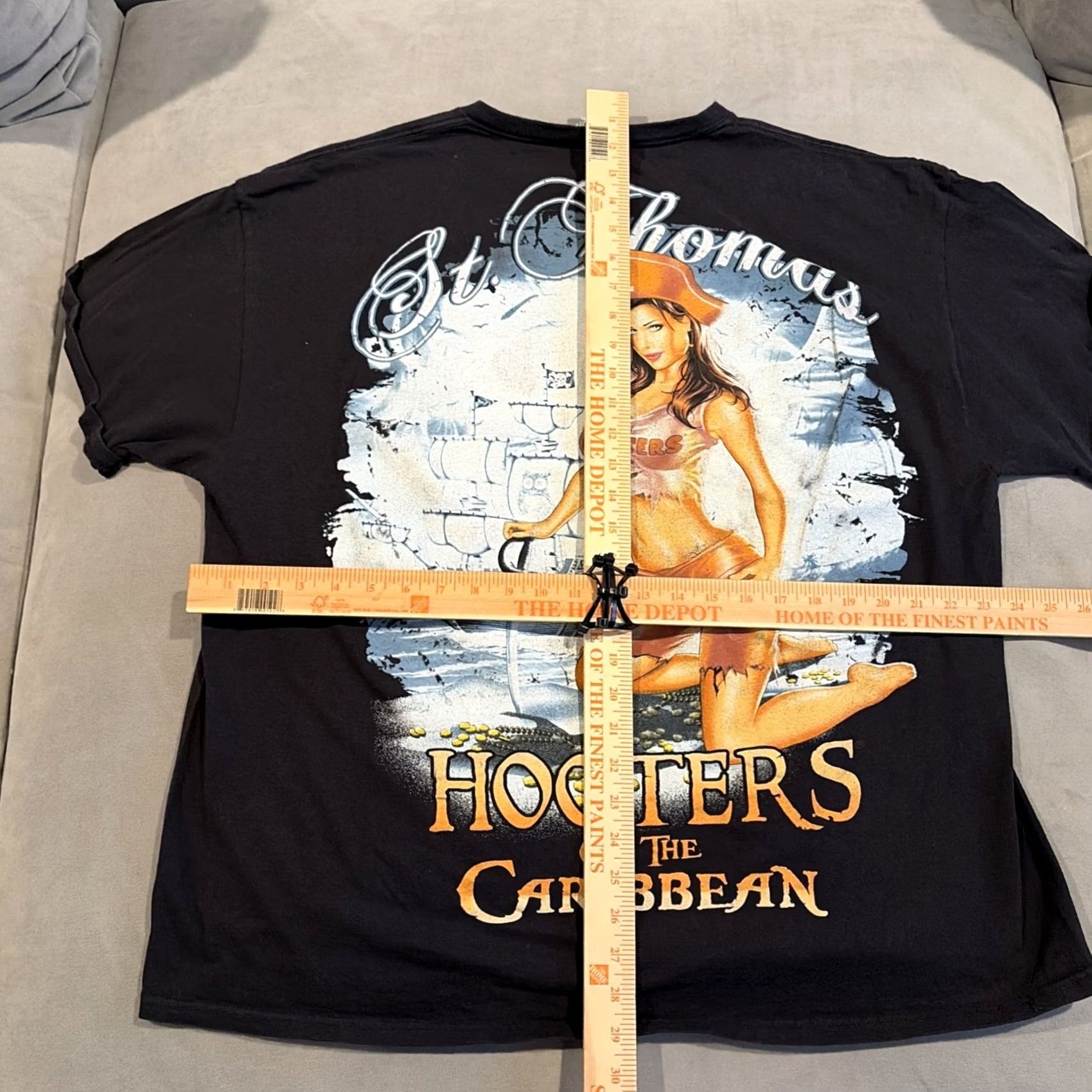 Delta Vintage Hooters St Thomas Pirates of the Caribbean Double Sided T Shirt XXL Size US XXL / EU 58 / 5 - 4 Thumbnail