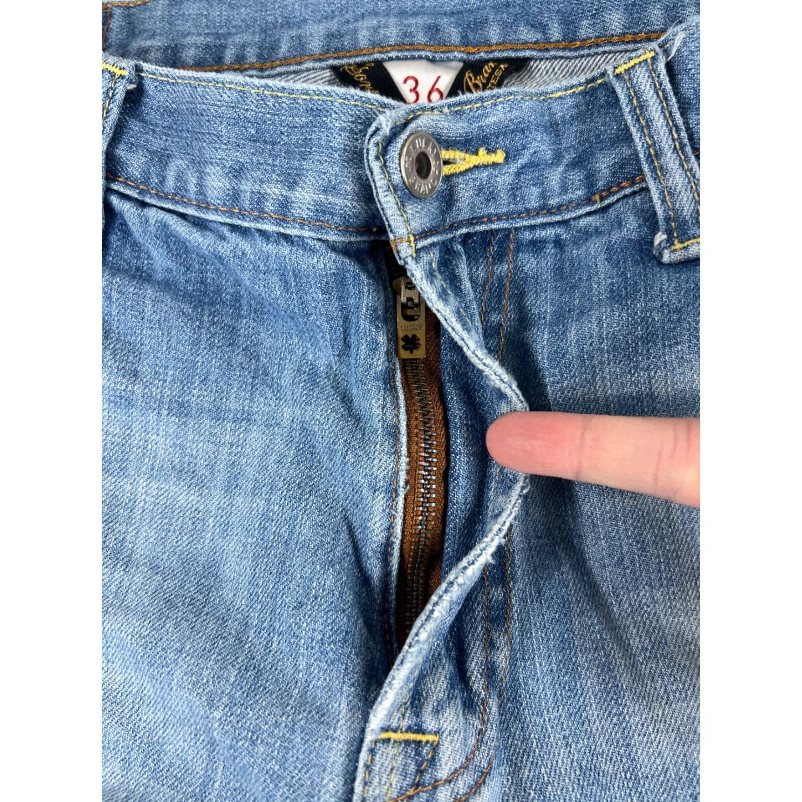 Lucky Brand Lucky Brand Jeans Mens 36 Blue Denim Piper Straight Leg Cotton 34x27 READ Size US 36 / EU 52 - 5 Thumbnail