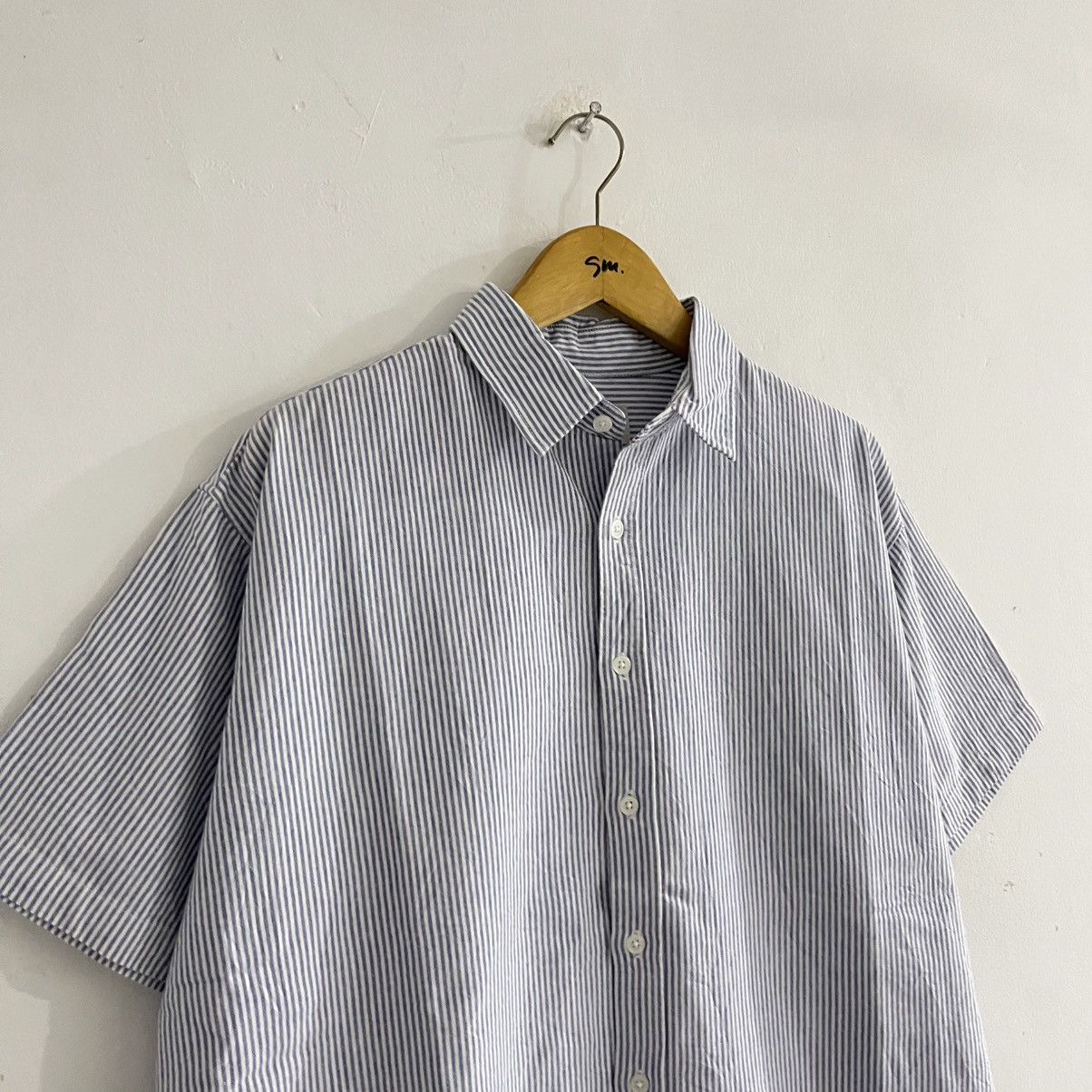 Japanese Brand Lab Studio - Striped cityboy Oversized Shirt Size US M / EU 48-50 / 2 - 3 Thumbnail