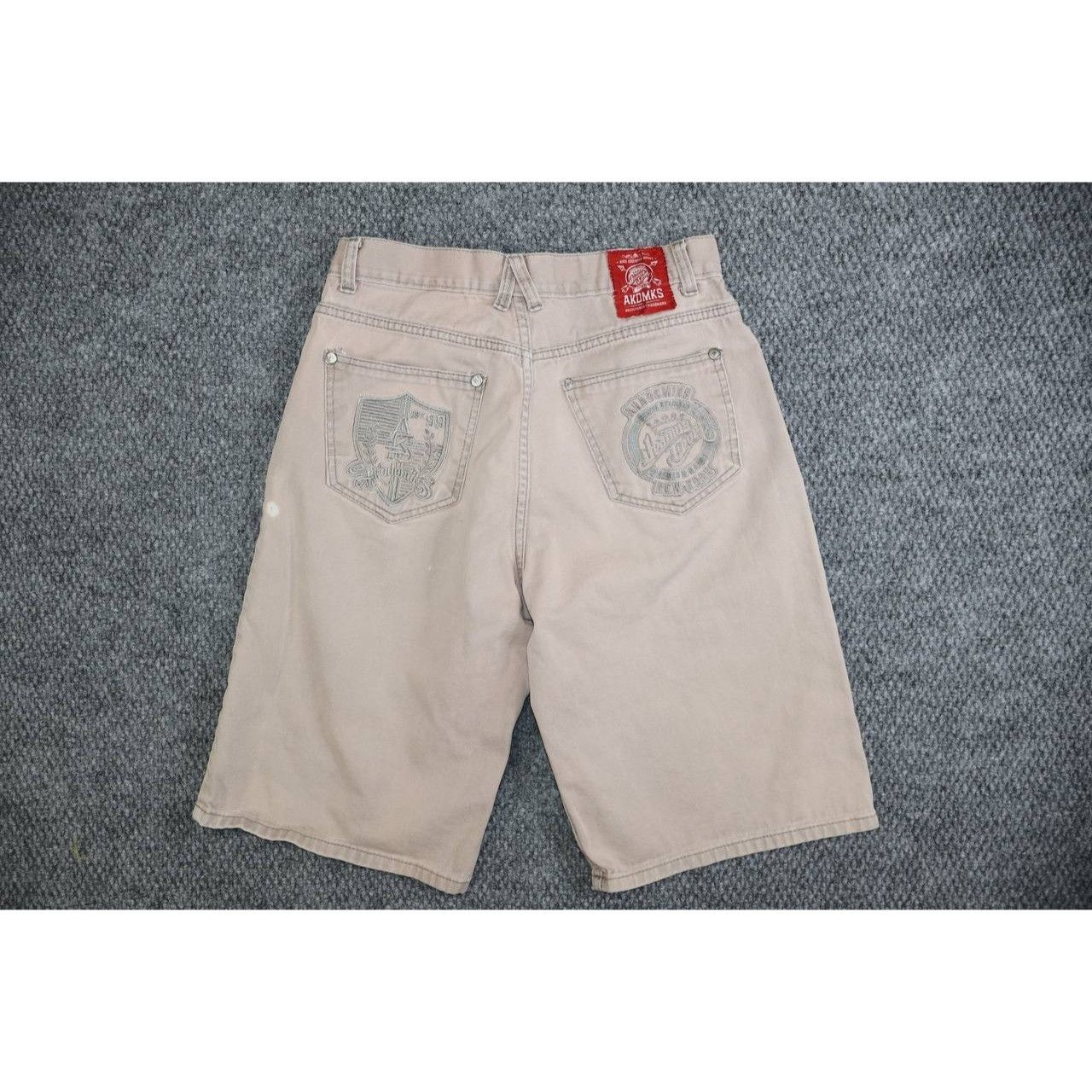 Vintage Vintage AKDMKS Baggy Denim Shorts Men’s 34 Brown Embroidered Size US 34 / EU 50 - 2 Thumbnail