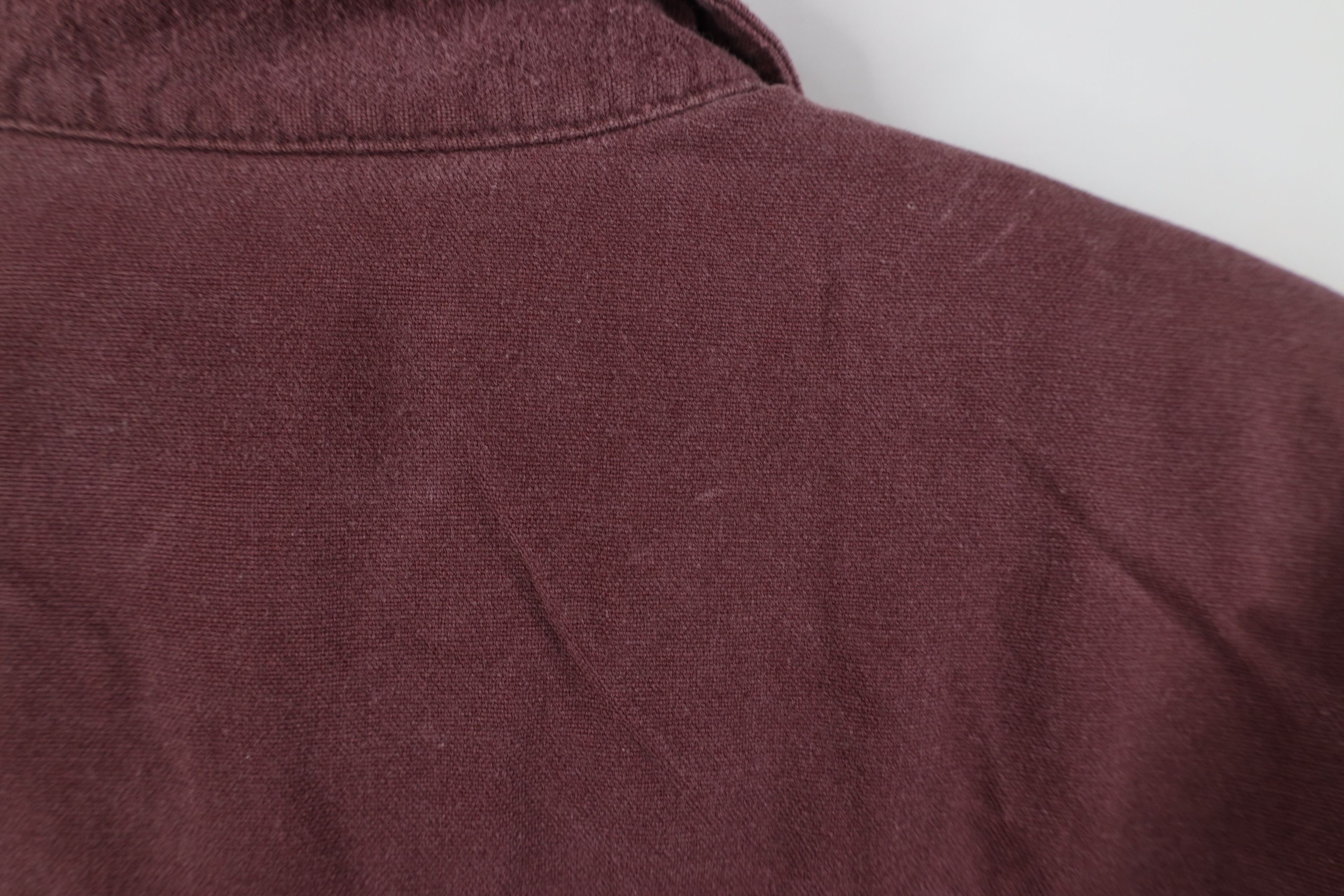 Eddie Bauer Vintage 90s Eddie Bauer Chamois Cloth Button Shirt Maroon Size US M / EU 48-50 / 2 - 9 Thumbnail