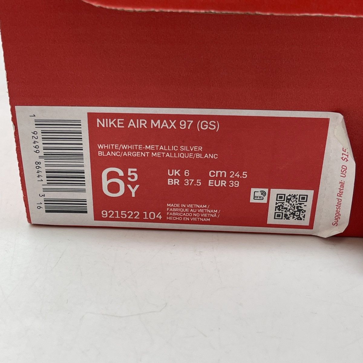 Nike Air max 97 white metallic silver Size US 6.5 / EU 39-40 - 9 Thumbnail