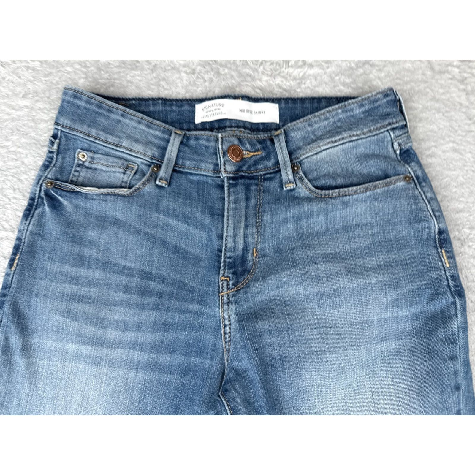 Levi's Levis Jeans Women 26 Blue Denim Mid Rise Skinny Signature Cotton Blend 26x28 Size 26" / US 2 / IT 38 - 4 Thumbnail