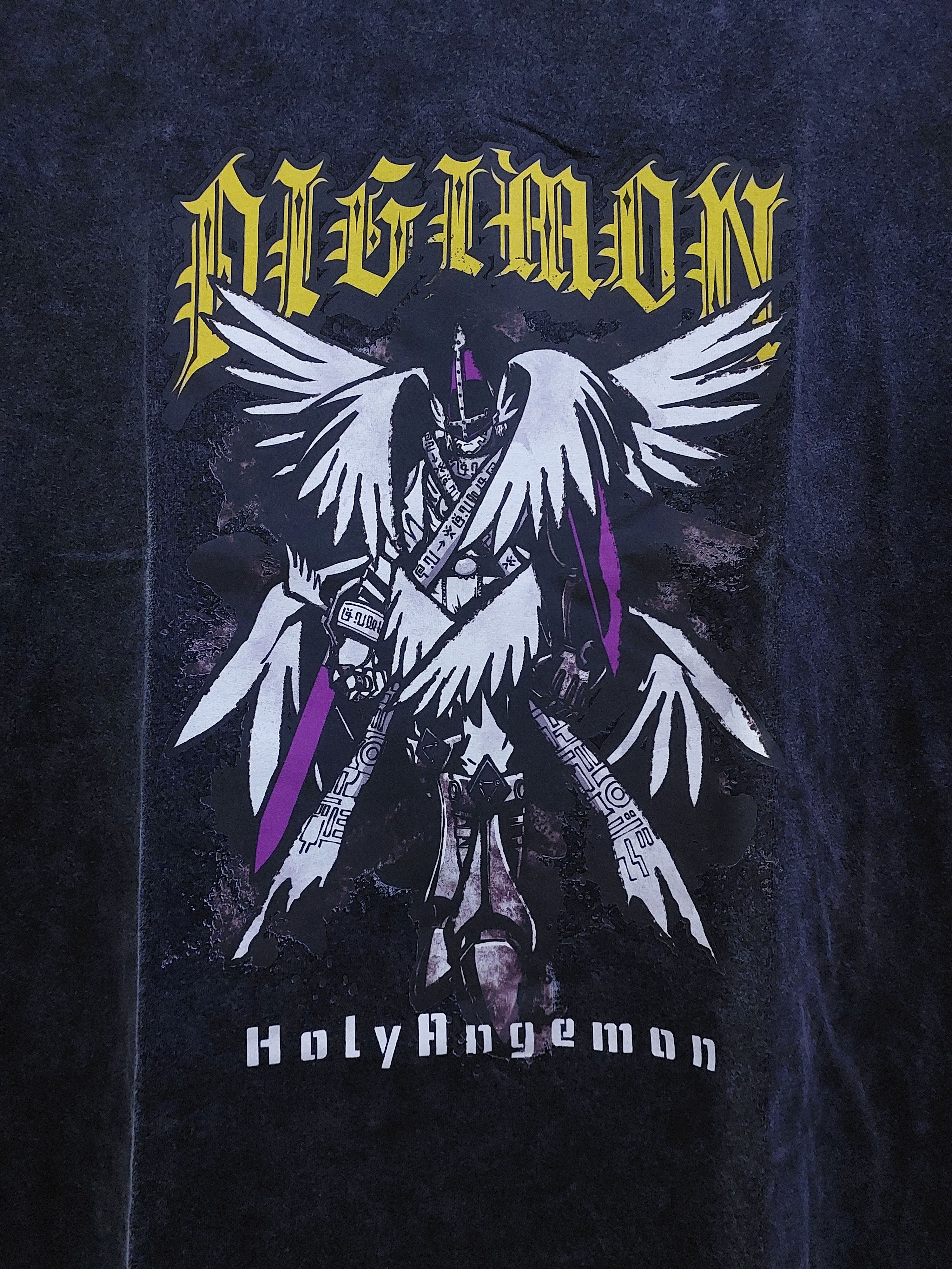 Vintage DIGIMON ADVENTURE ANIME HOLYANGEMON T-SHIRT Size US L / EU 52-54 / 3 - 7 Thumbnail
