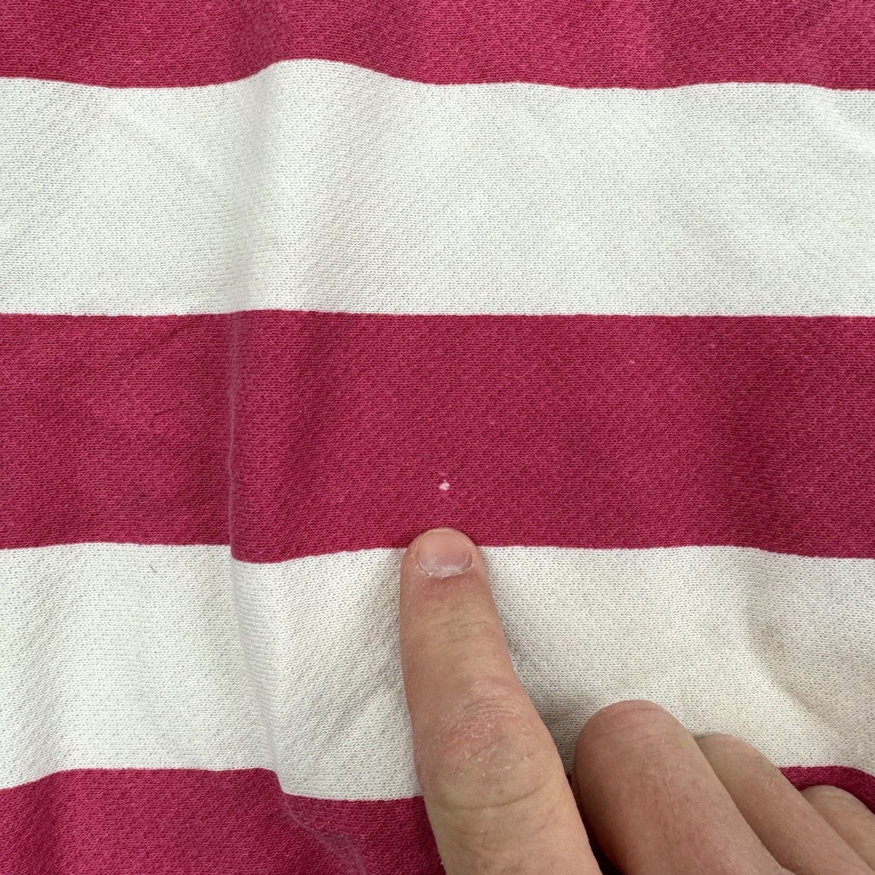 Pinko VINTAGE Transaction Sweatshirt Women's XL Striped Pink White 70s 1970s Pullover Activewear UK US Made Womens Size XL / US 12-14 / IT 48-50 - 3 Thumbnail