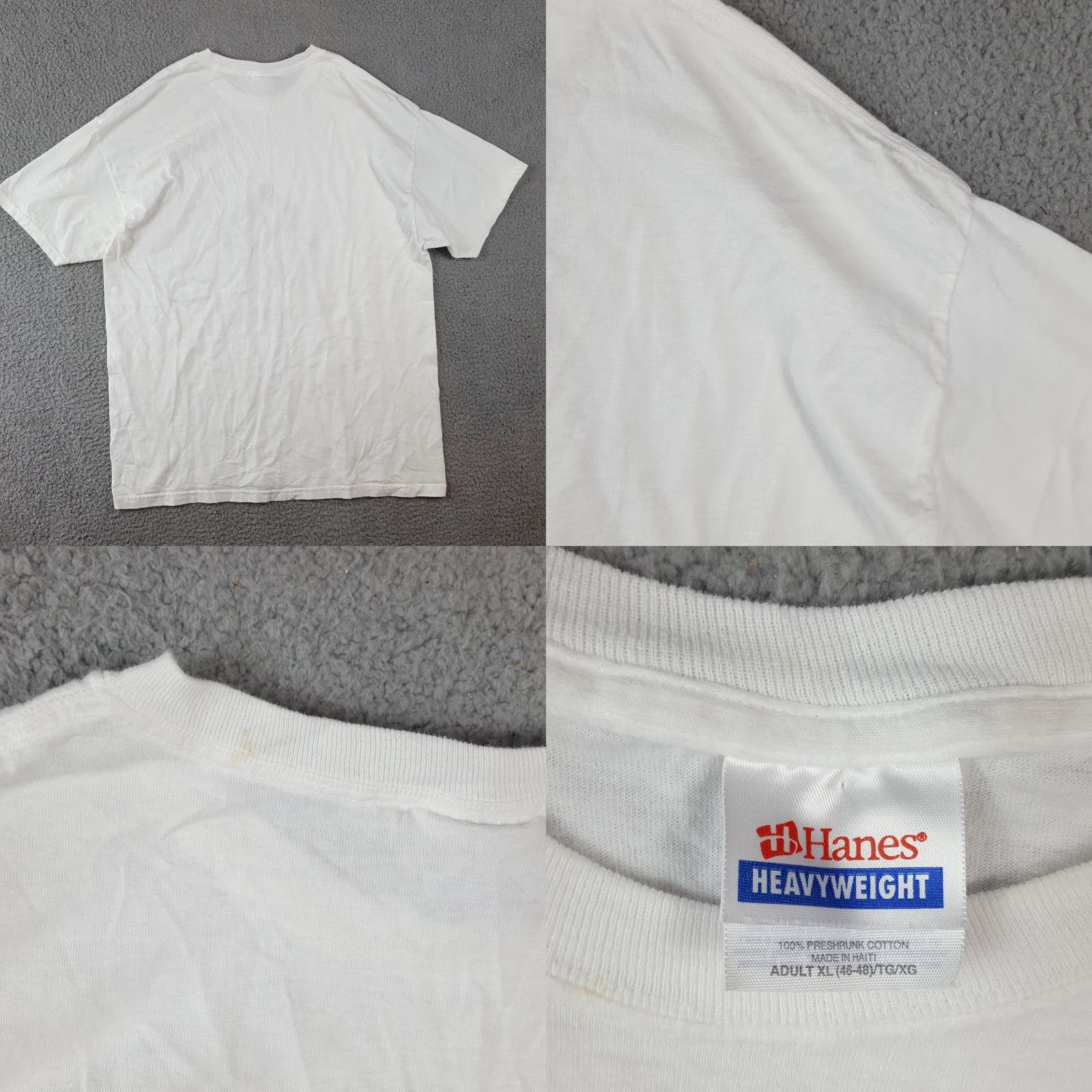 Hanes Vintage Hanes 90s T-Shirt Men XL White Cartoon Dog Walker Paw Print Vintage Y2K Size US XL / EU 56 / 4 - 8 Thumbnail