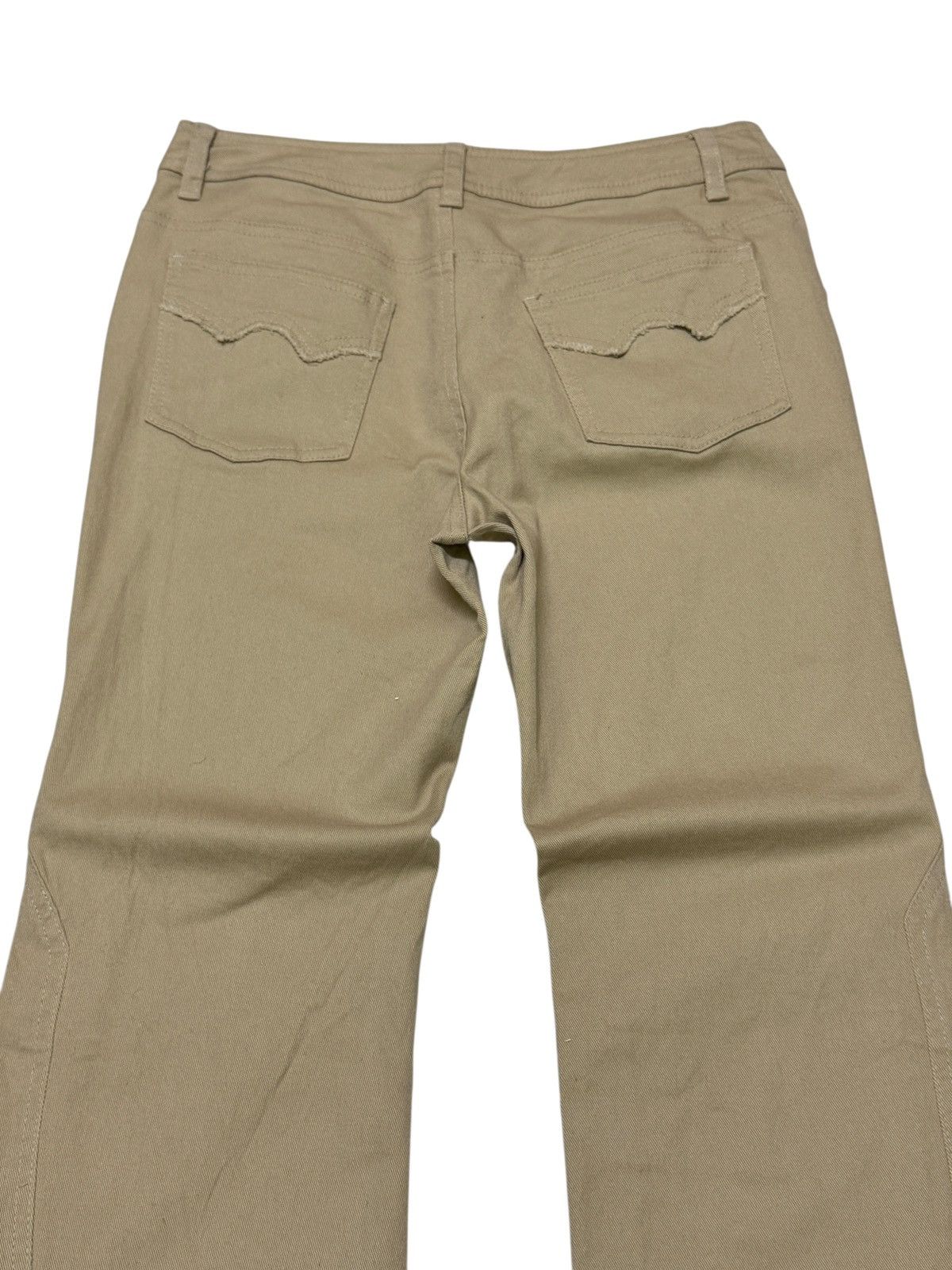 Tornado Mart Y2K Beige Flare Pants with Star Studded Cowboy Aesthetic Size US 26 / EU 42 - 10 Thumbnail