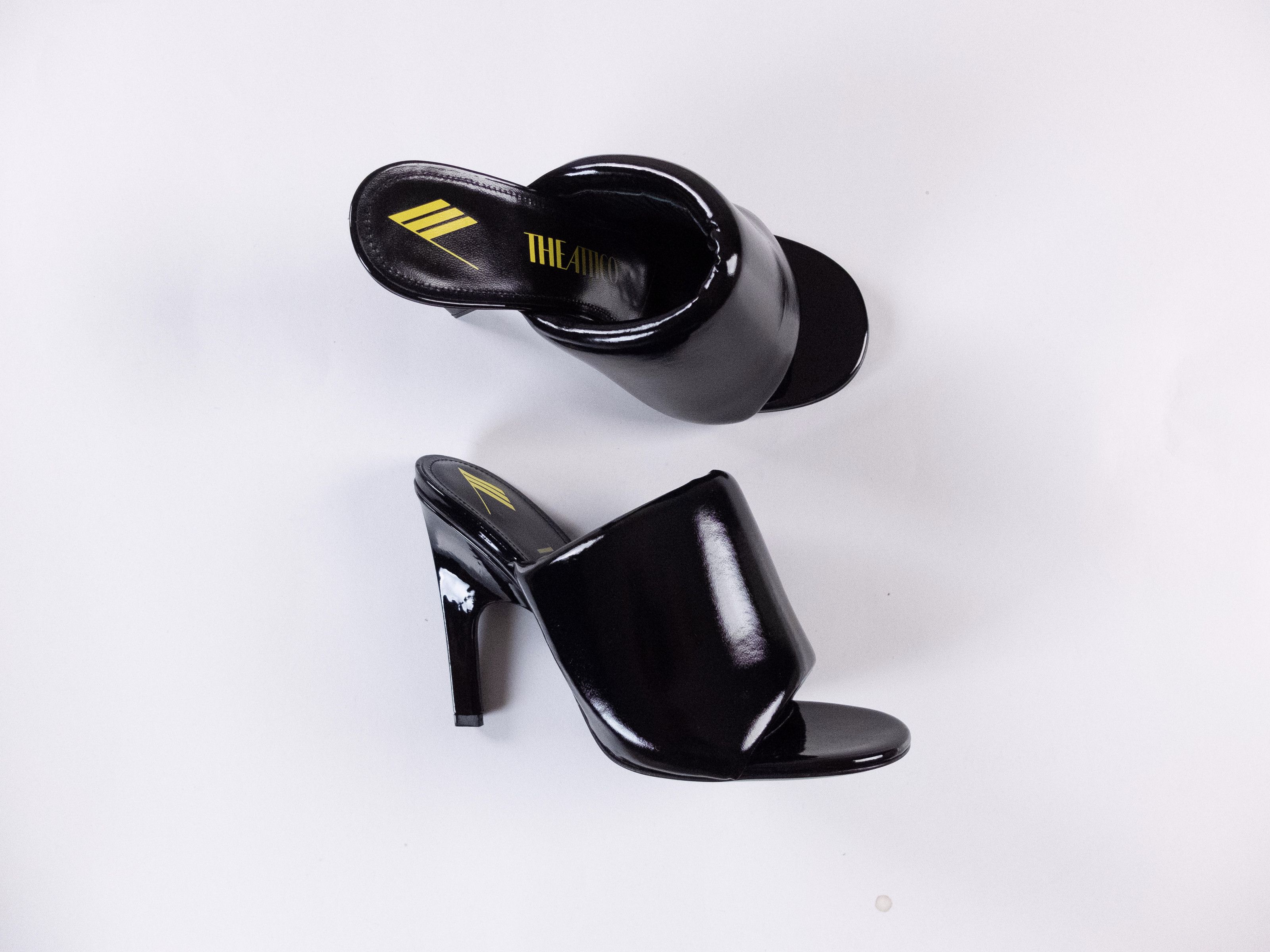 The Attico THE ATTICO Rem black varnish faux leather mules sandals 8 38 Size US 8 / IT 38 - 5 Thumbnail