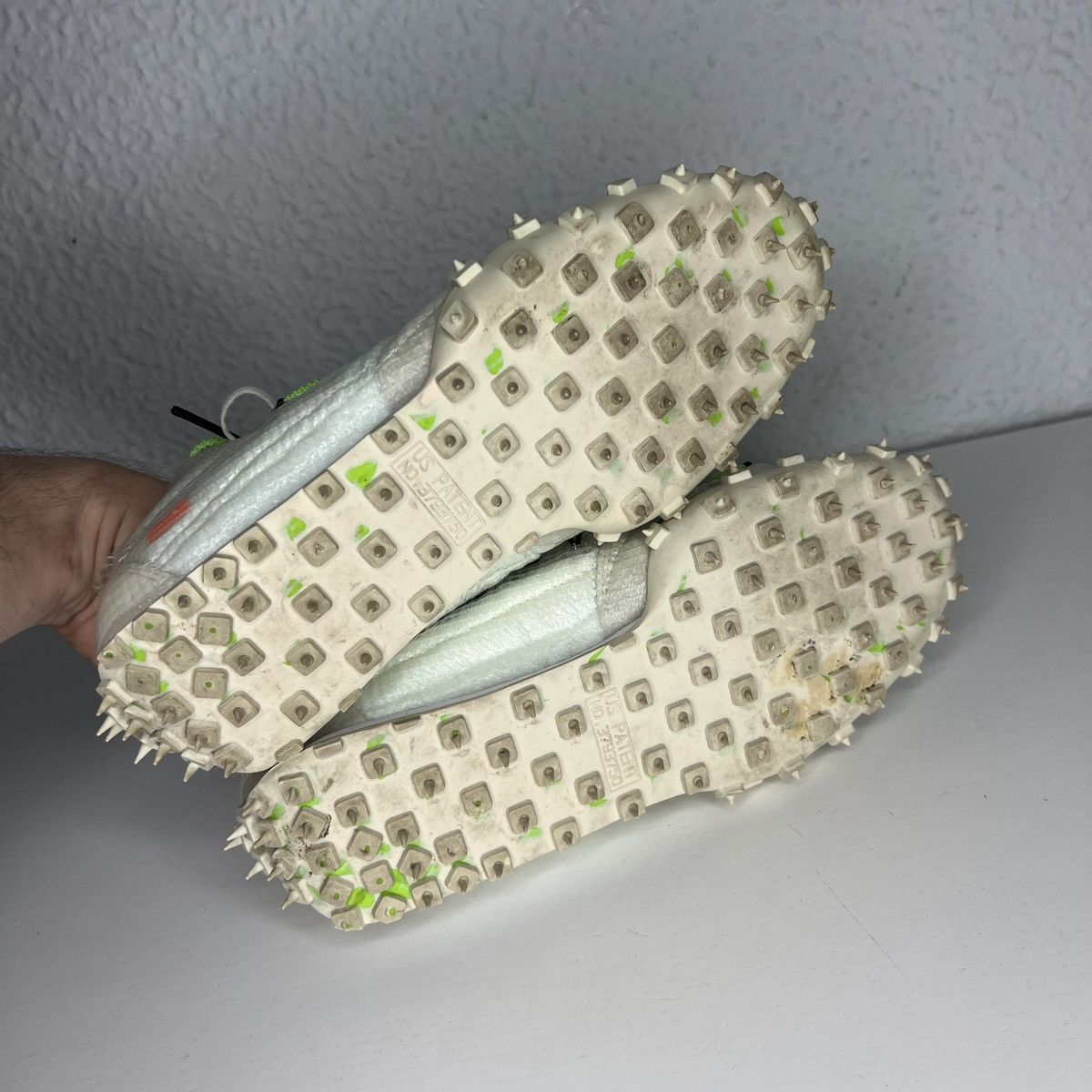 Nike × Off-White Nike Off-White Waffle Racer SP White Electric Green Size US 8 / EU 41 - 5 Thumbnail