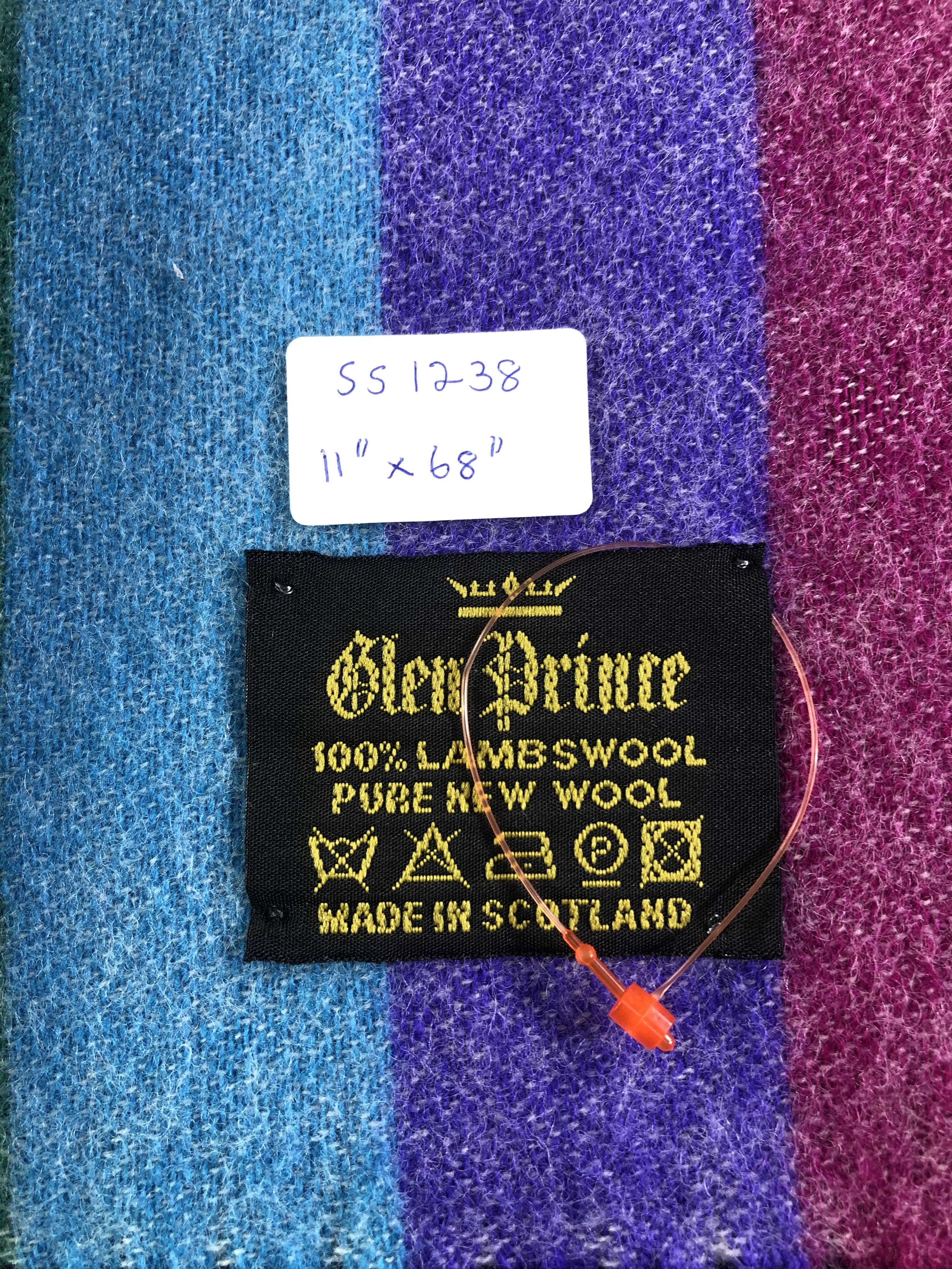 Vintage Glen Prince Lambswool Scarf / Muffler / Neckwear SS1238 Size ONE SIZE - 4 Thumbnail