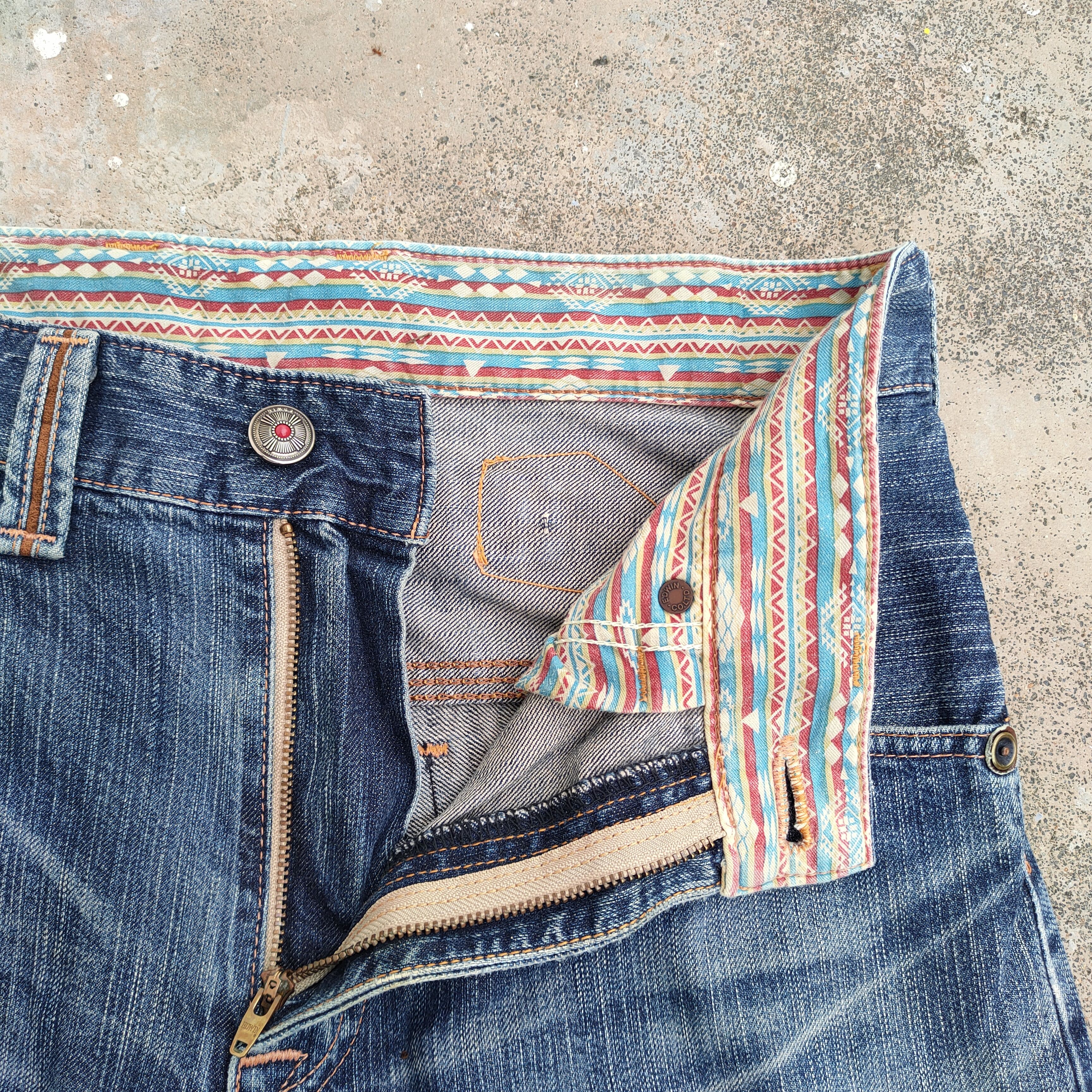 Edwin VINTAGE EDWIN FADED RIPPED DENIM JEANS PANTS Size US 34 / EU 50 - 6 Thumbnail