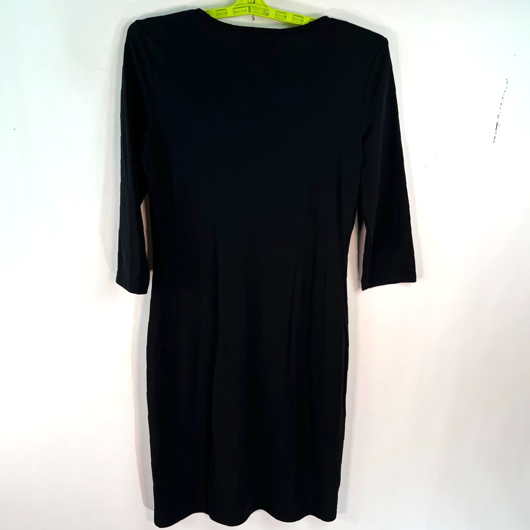 Express Express A Line Dress Size 7/8 Black V Neck 3/4 Sleeve Size M / US 6-8 / IT 42-44 - 5 Thumbnail