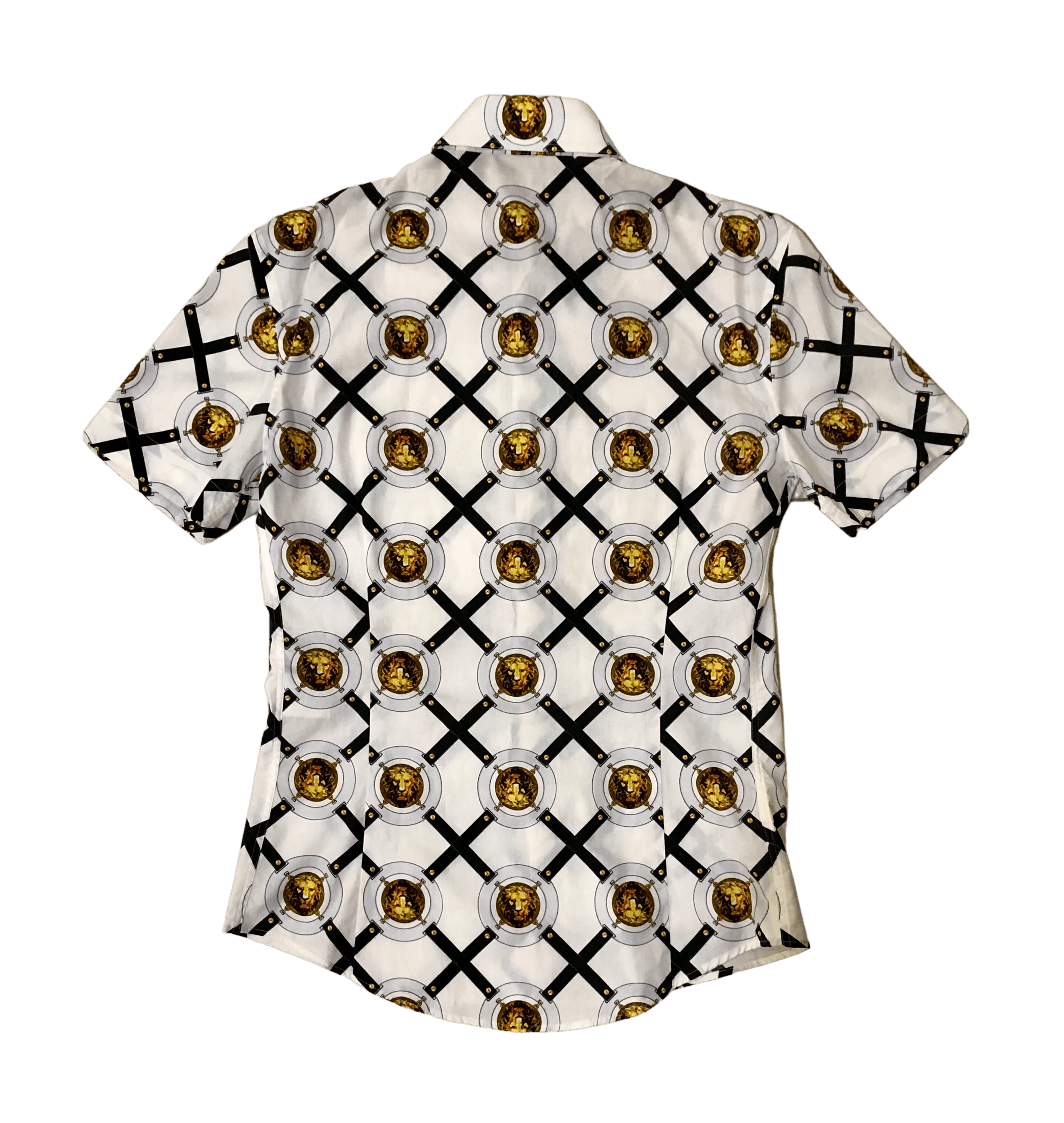 Versus Versace Vintage Versus Versace Lion Head Belt Full Print Shirt Size US M / EU 48-50 / 2 - 7 Thumbnail