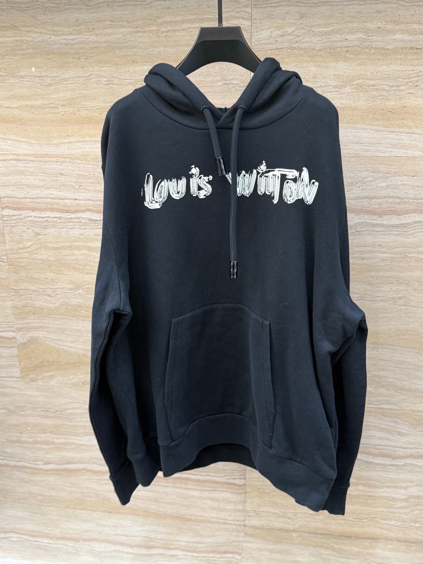 Louis Vuitton Louis Vuitton Graffiti Logo Black Hoodie Size US XXL / EU 58 / 5 - 1 Thumbnail