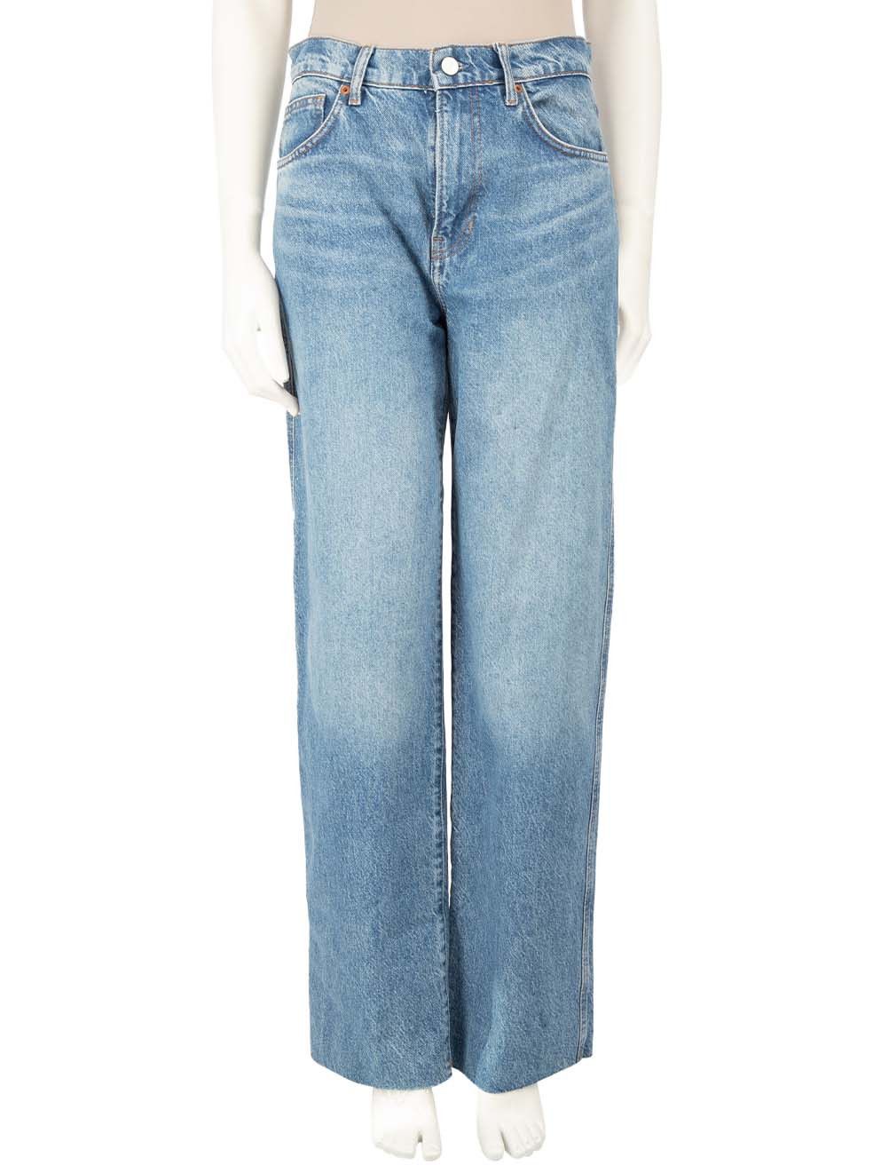 image of Reformation Blue Denim Light Wash Jeans, Women's (Size 27)