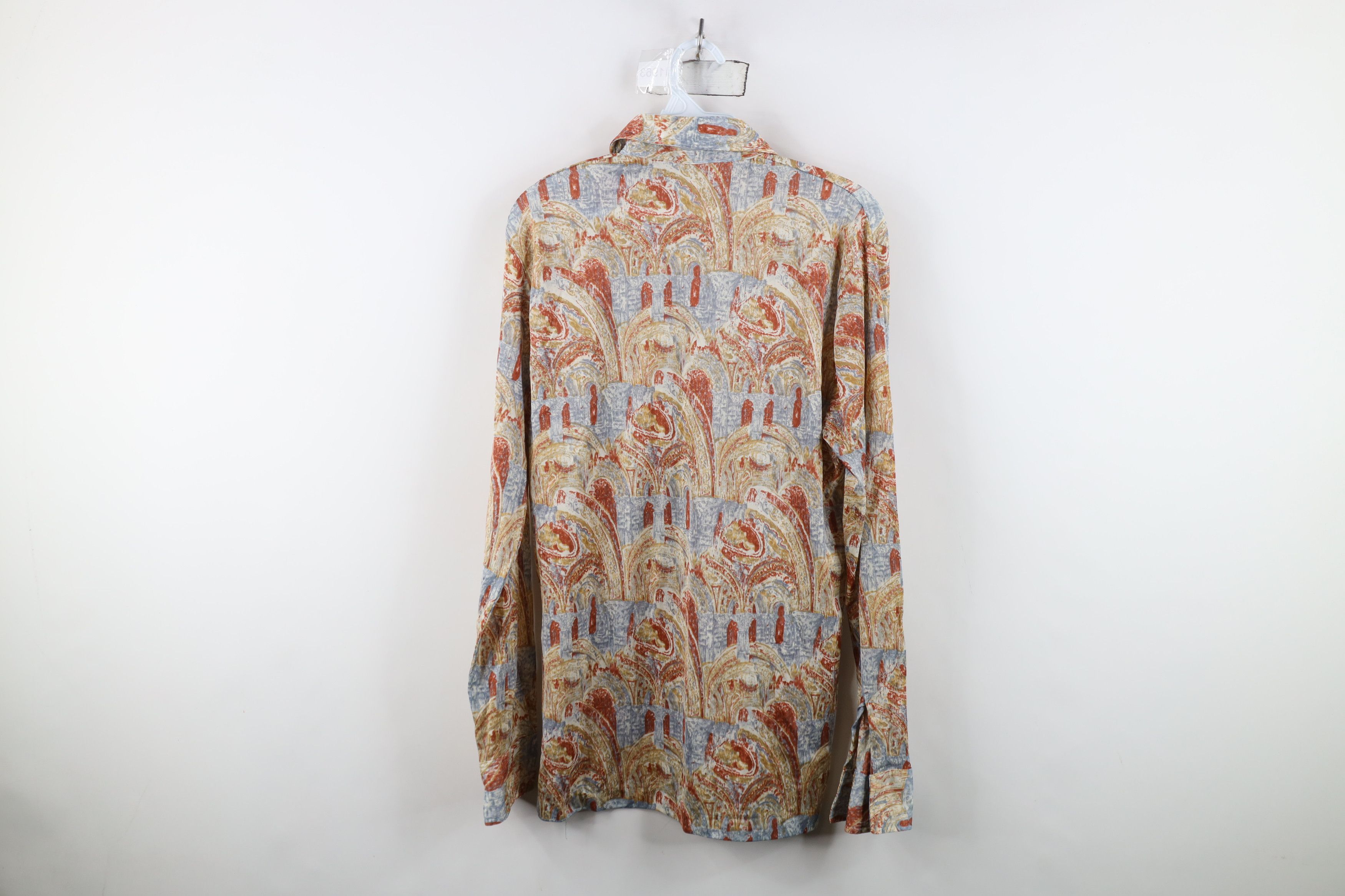 Vintage Vintage 70s Streetwear Psychedelic Knit Button Shirt USA Size US M / EU 48-50 / 2 - 9 Thumbnail