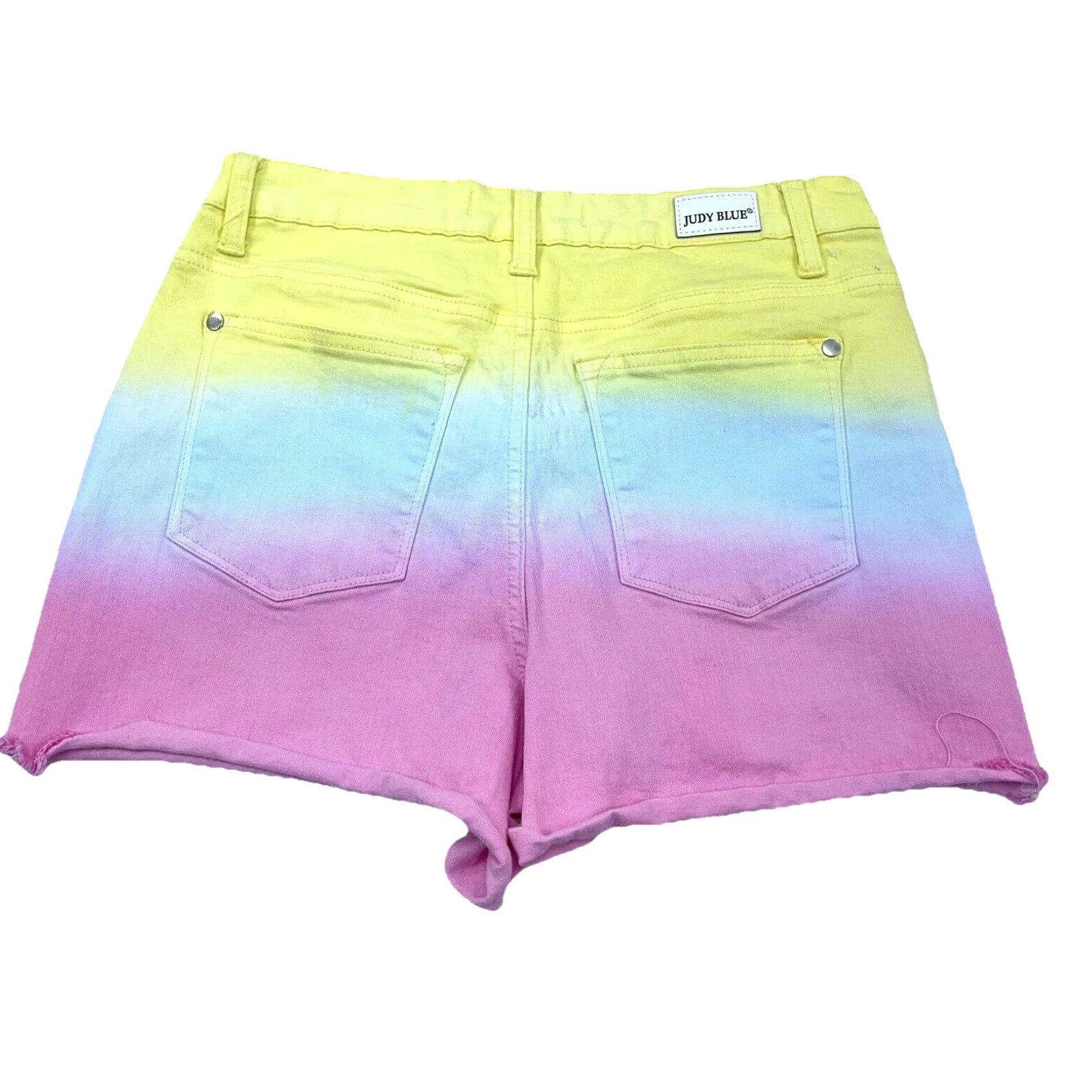 Vintage Judy Blue Shorts Women Medium Cut Off Jorts Yellow Pink Blue Ladies 29" Waist Size 32" / US 10 / IT 46 - 2 Thumbnail