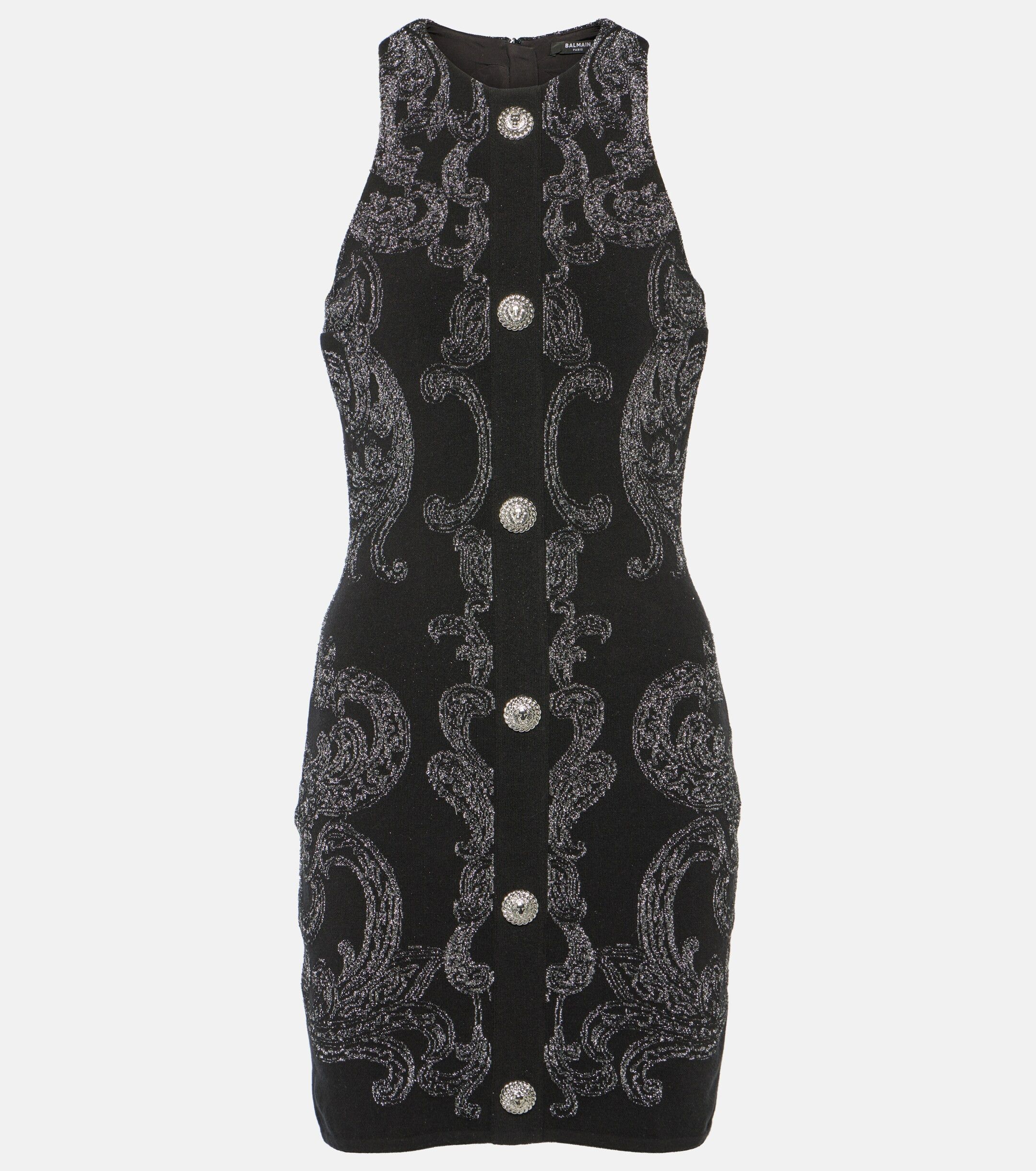 Balmain o1s1wg110125 Mini Dress in Black Size M / US 6-8 / IT 42-44 - 1 Thumbnail