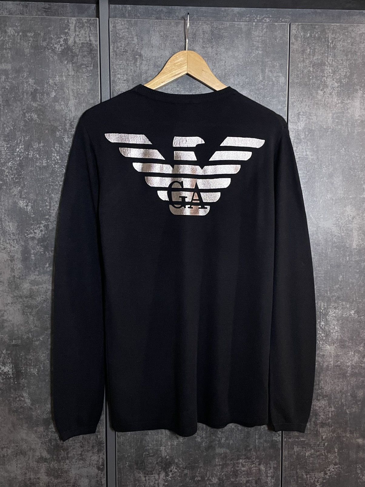 Emporio Armani Vintage Emporio Armani Big Logo Long Sleeve y2k dolce ysl Size US S / EU 44-46 / 1 - 1 Thumbnail
