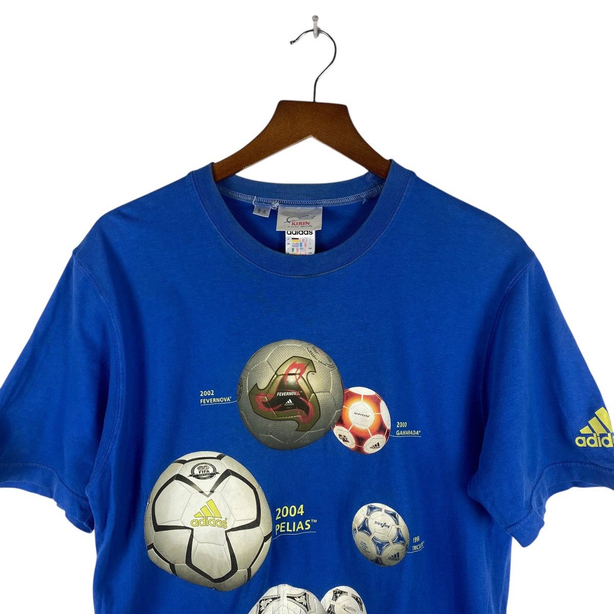 Adidas Vintage Adidas Kirin Japan World Cup Fevernova Ball Shirt Size US M / EU 48-50 / 2 - 2 Thumbnail