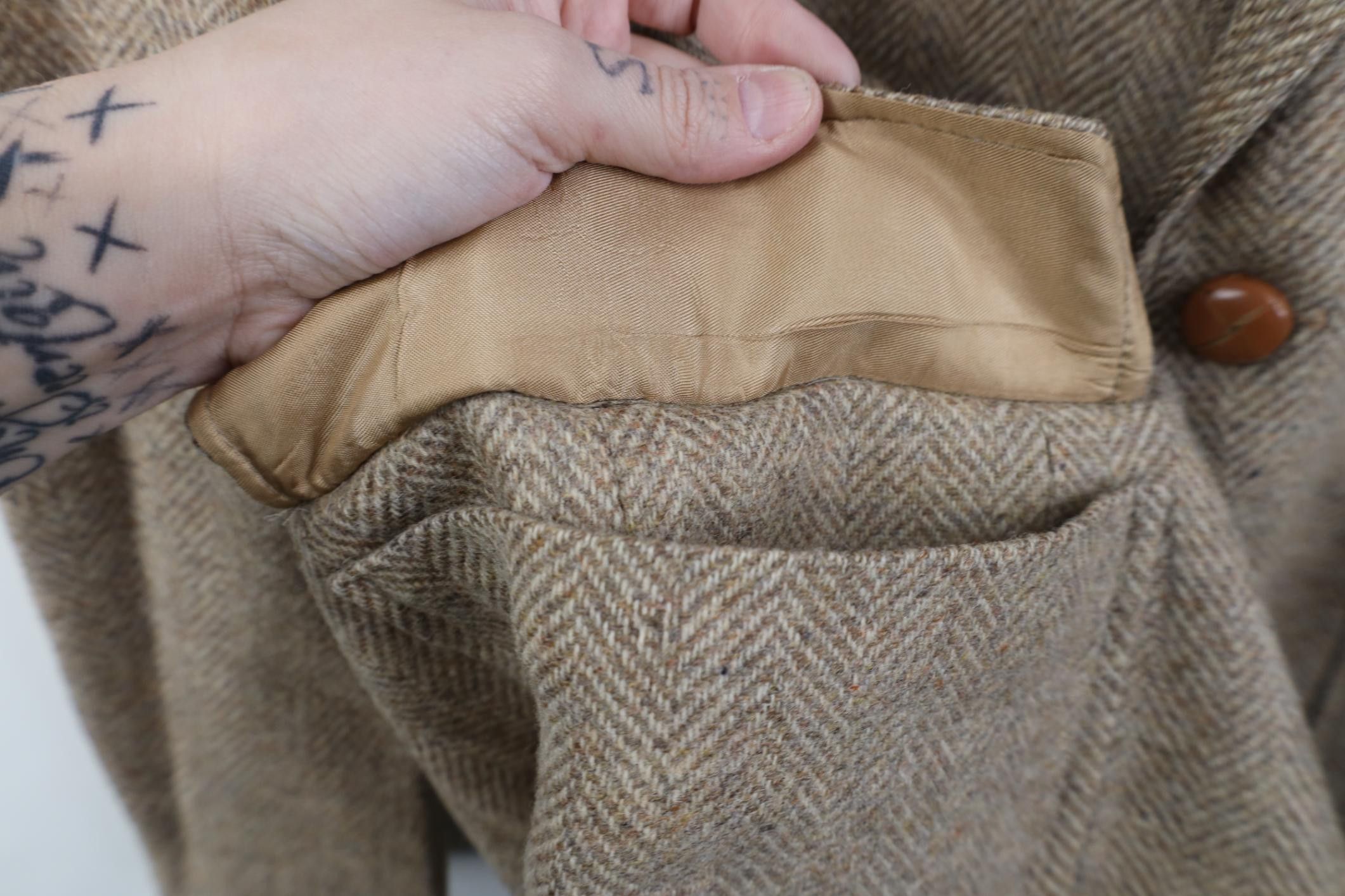 Vintage Vintage 70s Streetwear Herringbone Suit Coat Blazer Jacket Size US XXL / EU 58 / 5 - 10 Thumbnail