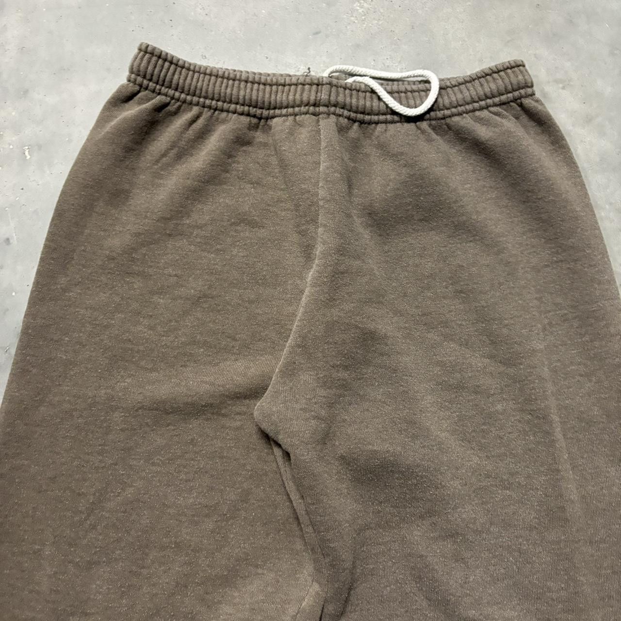 Japanese Brand × Vintage Crazy Vintage 90s Faded Brown Made In USA Essential Sweatpants! Size US 28 / EU 44 - 4 Thumbnail