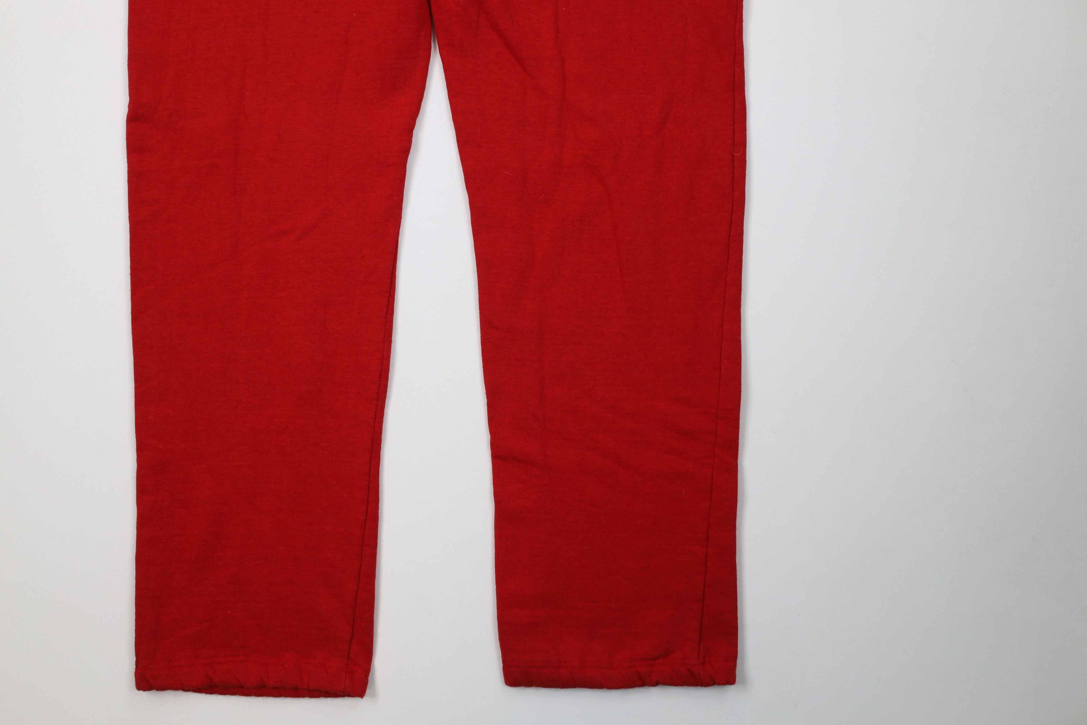 Vintage Vintage 70s Streetwear Distressed Blank Sweatpants Pants Red Size US 34 / EU 50 - 14 Thumbnail