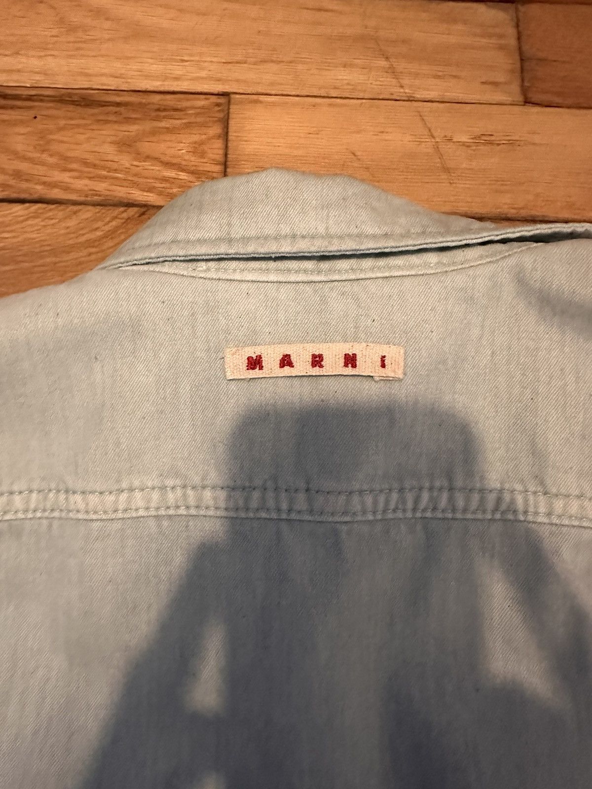 Marni Marni flocked-finish denim shirt Size US L / EU 52-54 / 3 - 5 Thumbnail