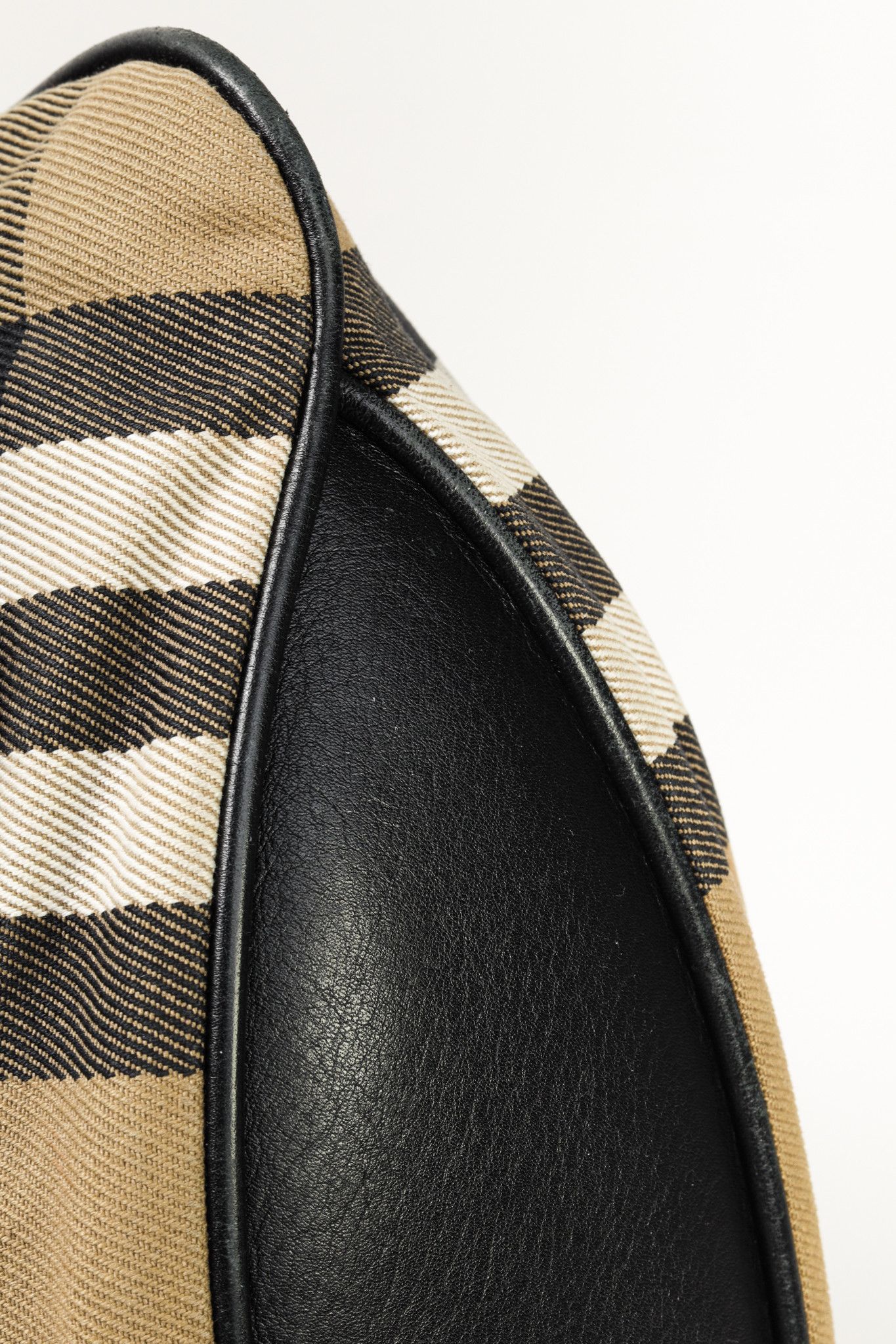 Burberry Burberry Bromley House Check Canvas Leather-Trim Handbag Size ONE SIZE - 6 Thumbnail