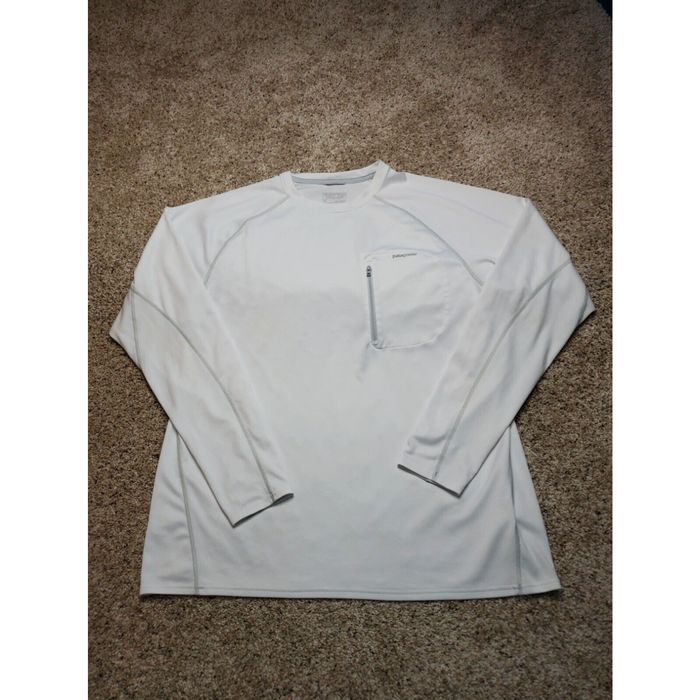 Patagonia Patagonia Sunshade Tech Shirt XL Mens White Long Sleeve