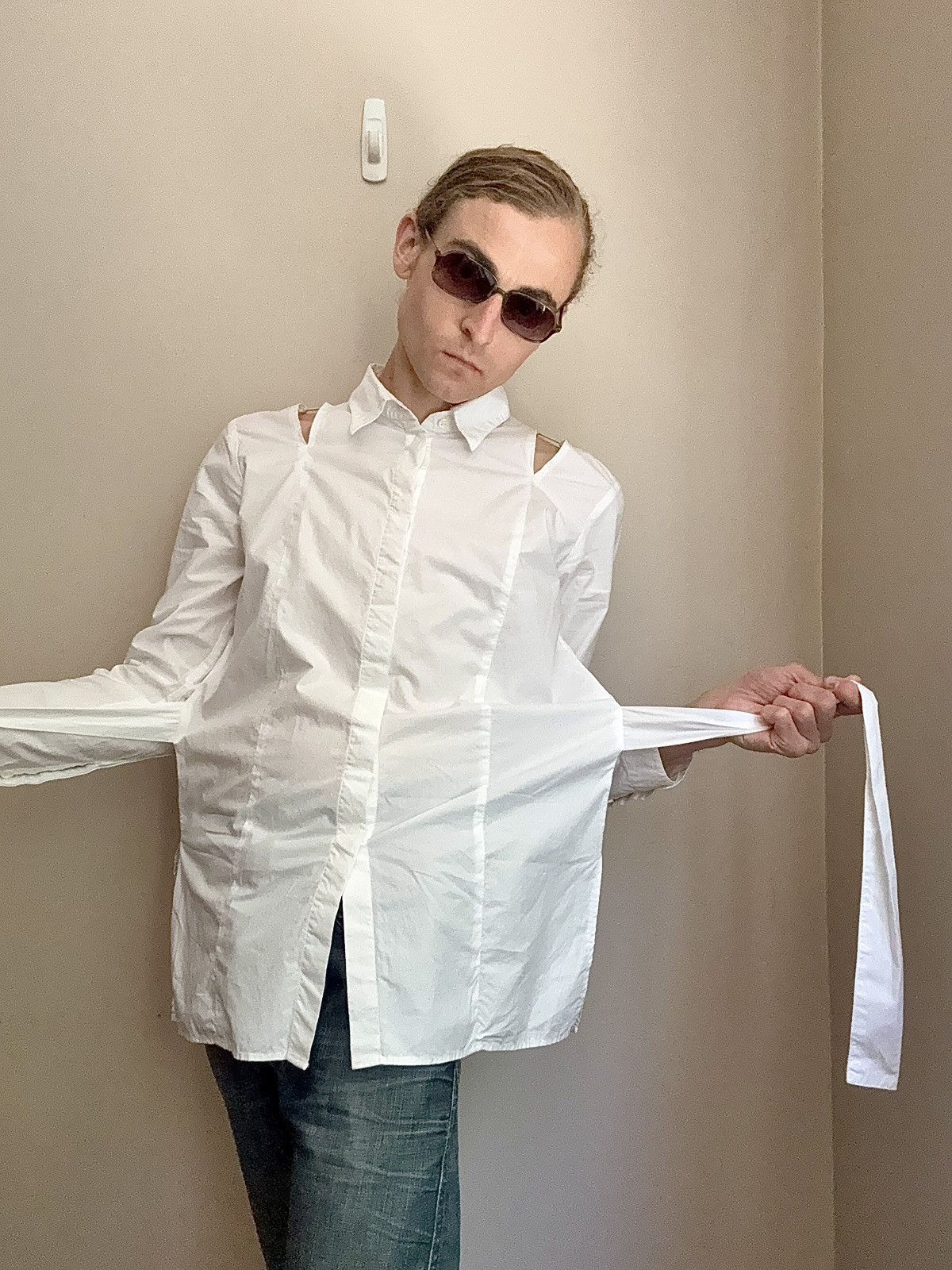 Damir Doma Silent Damir Doma Bondage Strap Cold Shoulder Shirt Size US L / EU 52-54 / 3 - 12 Thumbnail