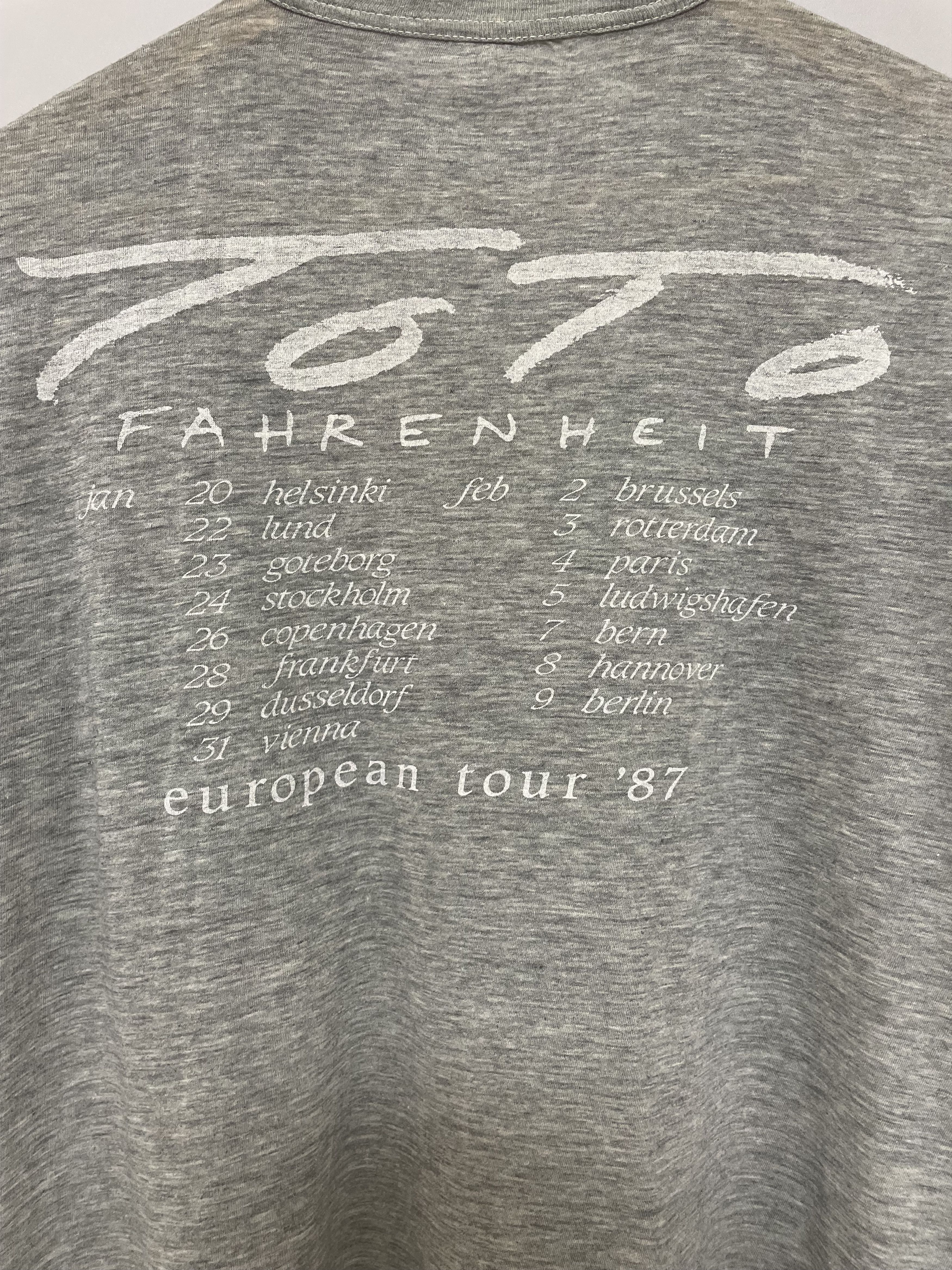 Band Tees TOTO Fahrenheit 1987 European Tour Vintage T-Shirt Band Tee Size US M / EU 48-50 / 2 - 8 Thumbnail