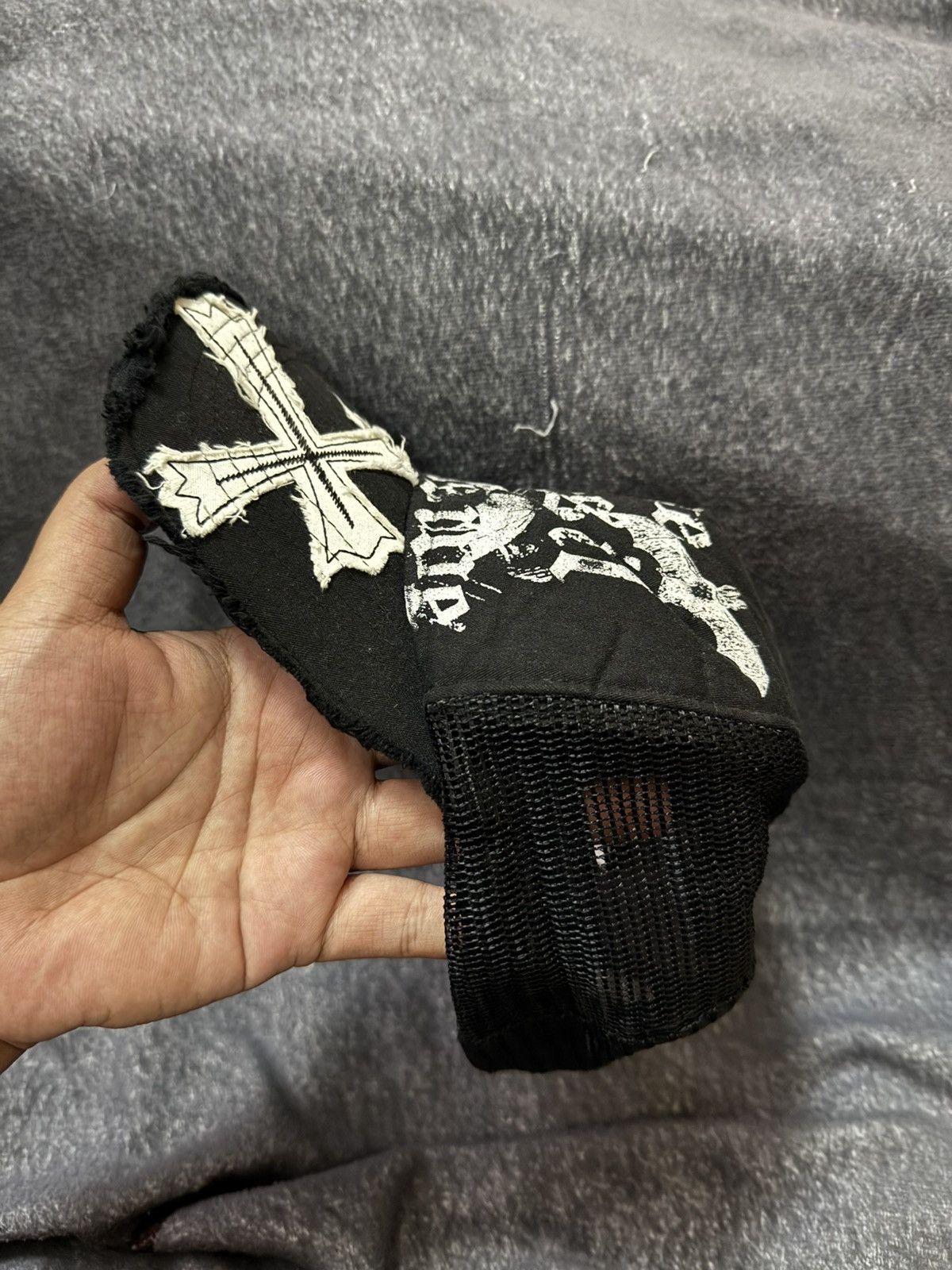 If Six Was Nine × Japanese Brand × Le Grande Bleu (L.G.B.) Japanese Crosses Poem Trucker Hats Size ONE SIZE - 5 Thumbnail