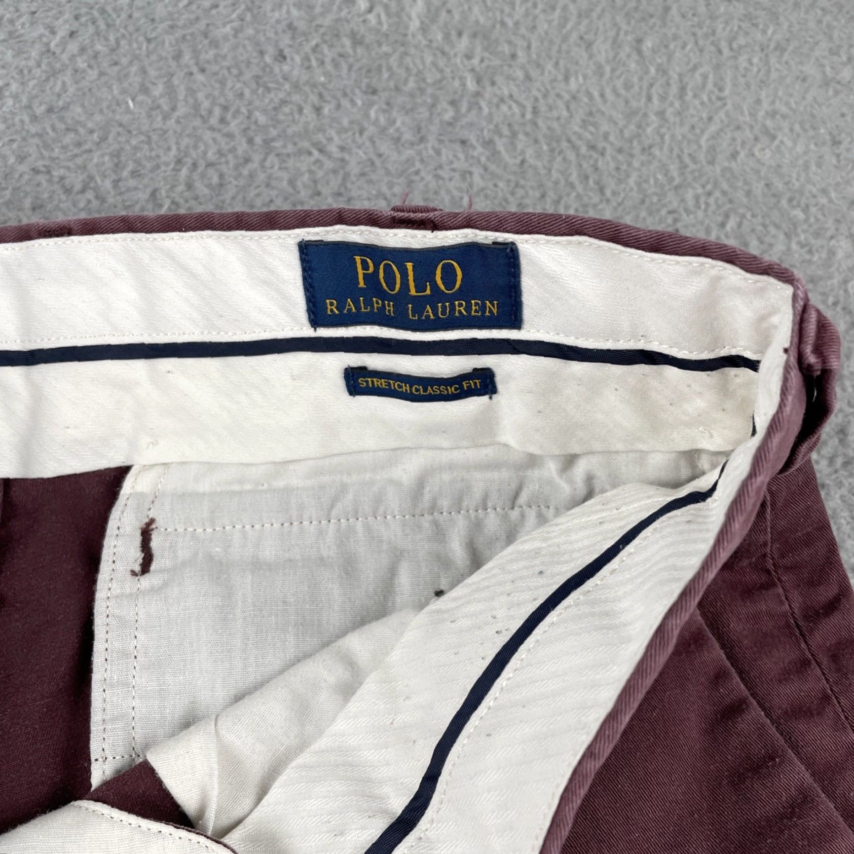 Polo Ralph Lauren VINTAGE Polo Ralph Lauren Stretch Classic Fit Pants Maroon Trousers 31w 25.5L Mens Chino Straight Easy Care Size US S / EU 44-46 / 1 - 4 Thumbnail