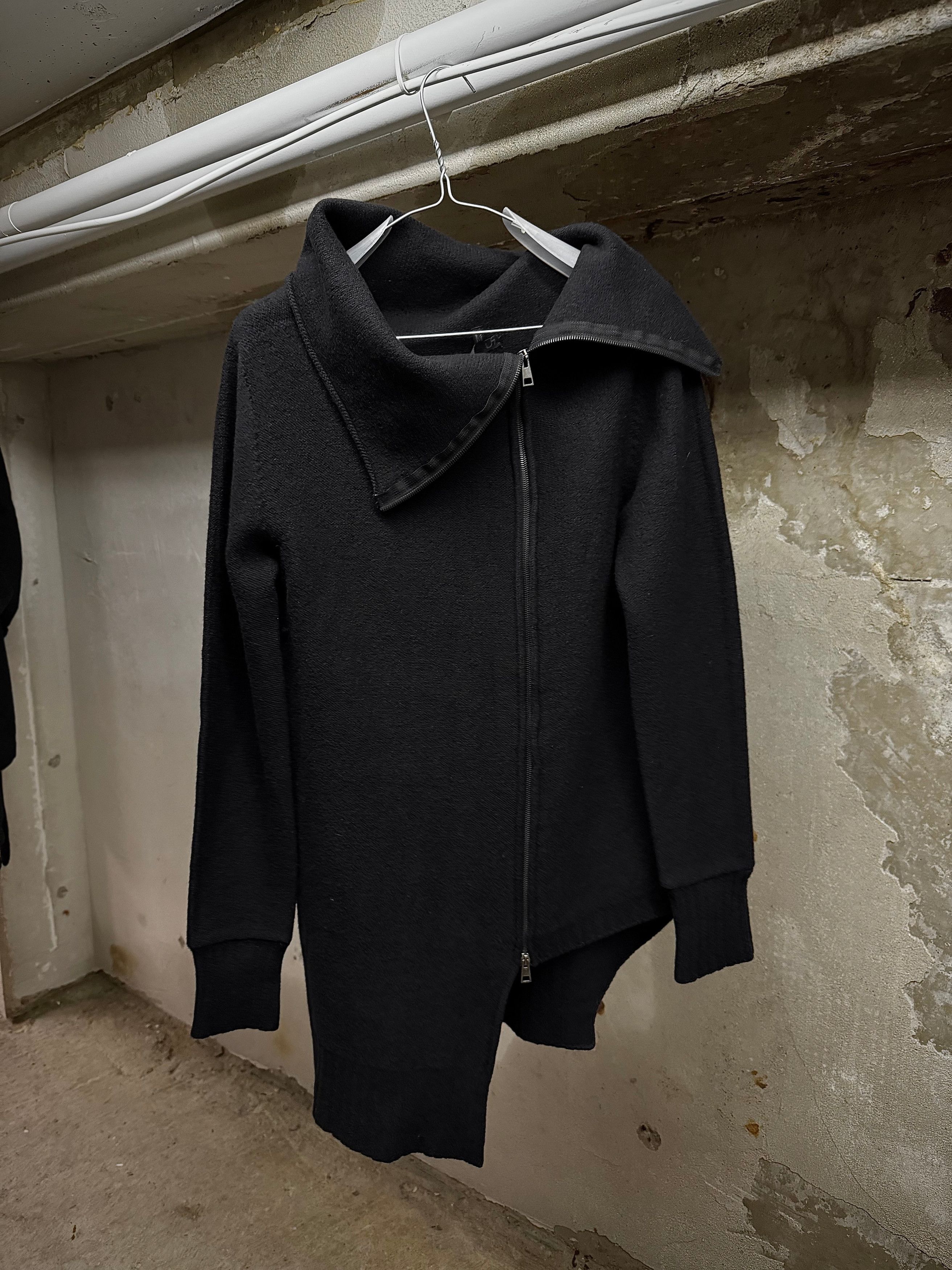 MD75 MD75 Asymmetric Funnel Neck Zip Up Wool Knit Sweater Size US S / EU 44-46 / 1 - 1 Thumbnail