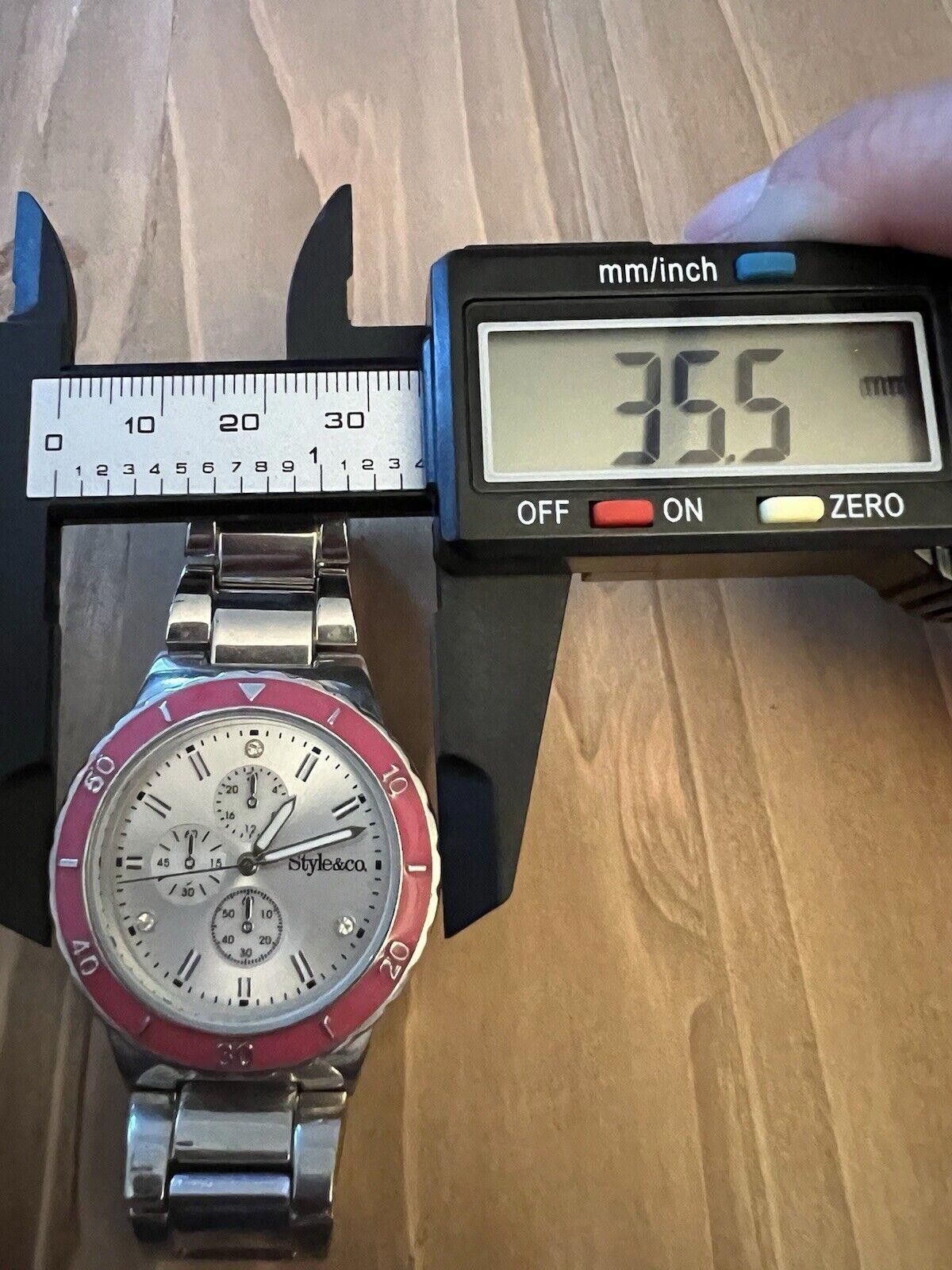 Designer Style & Co Watch Ladies New Battery With Pink Bezel Size ONE SIZE - 3 Thumbnail