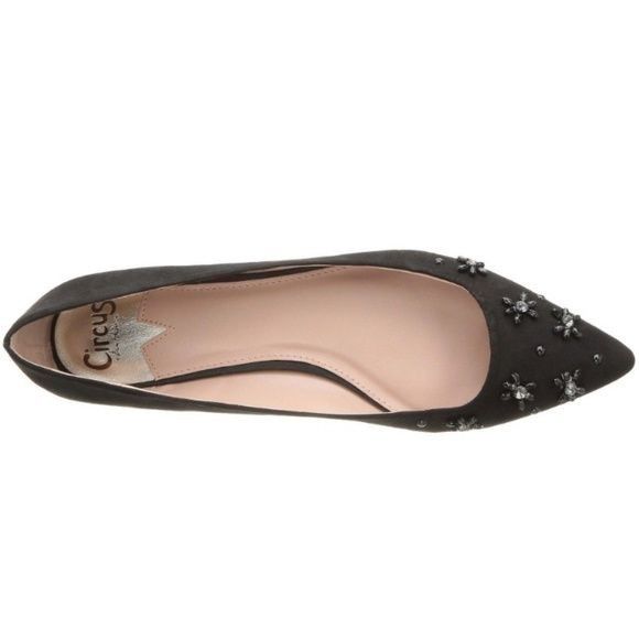 Sam Edelman Circus By Sam Edelman Black Velvet Flats With Rhinestone & S Size US 7.5 / IT 37.5 - 4 Thumbnail