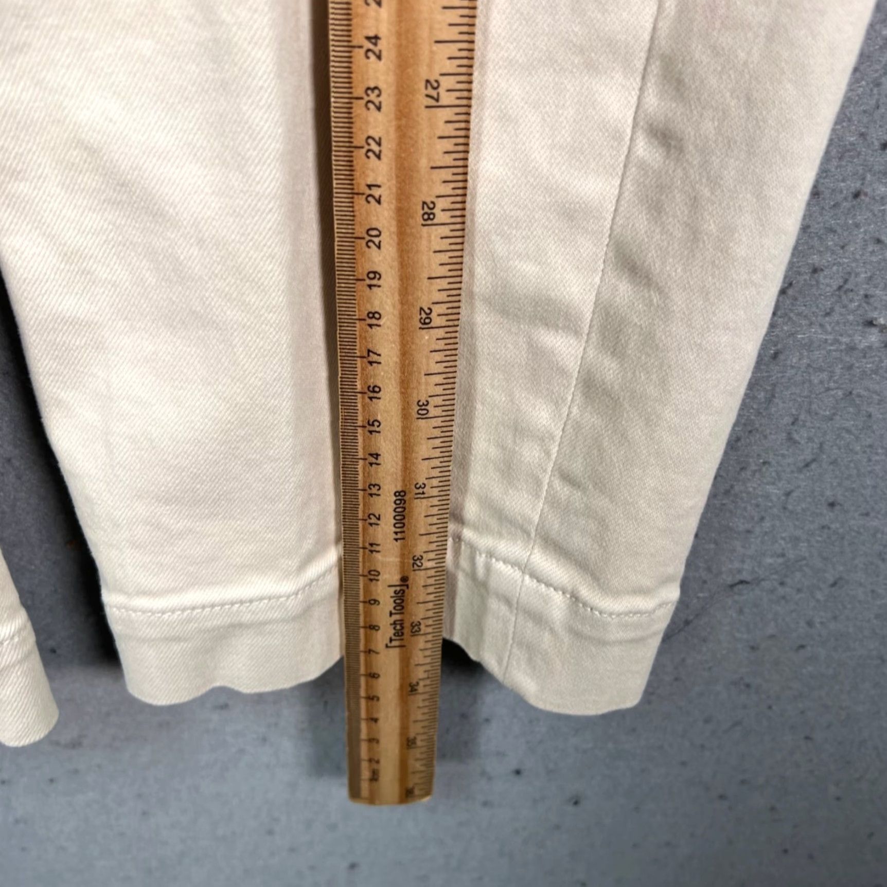 Everlane Everlane Pants Cropped Straight Beige Cotton Blend 2 Womens High Rise Flat Front Zip Inseam 23 in Spring Summer Fall Regular Womens Size 26" / US 2 / IT 38 - 6 Thumbnail