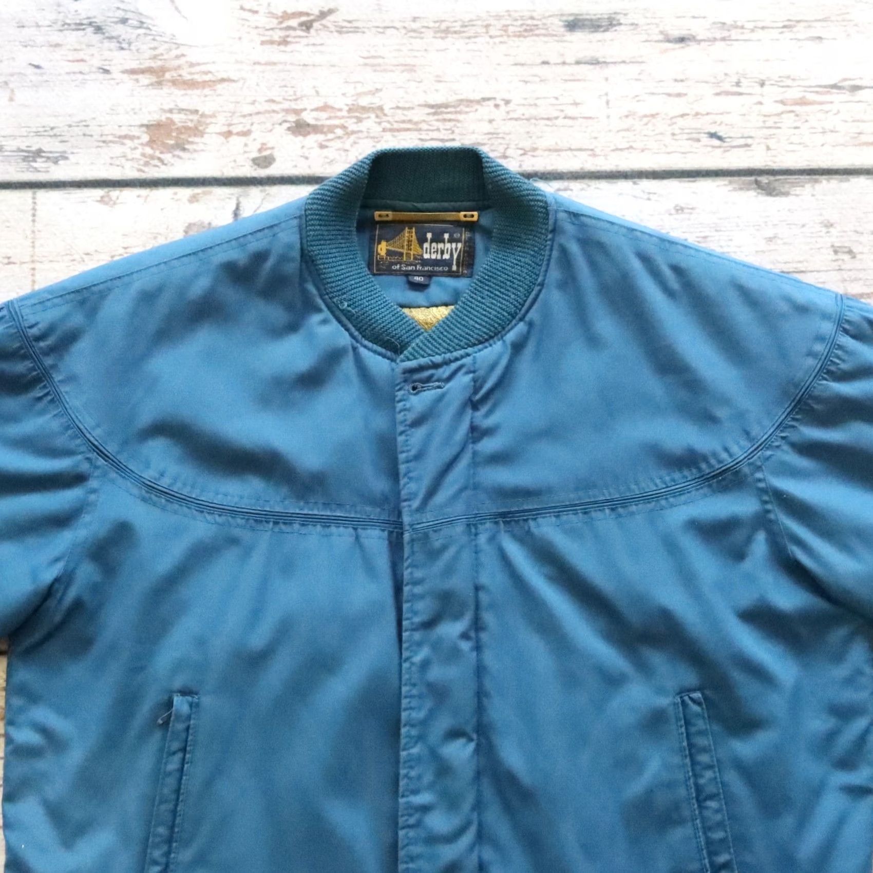 Vintage Vintage Derby San Francisco Paisley Lined Jacket 40 Blue Size US XXS / EU 40 - 2 Thumbnail